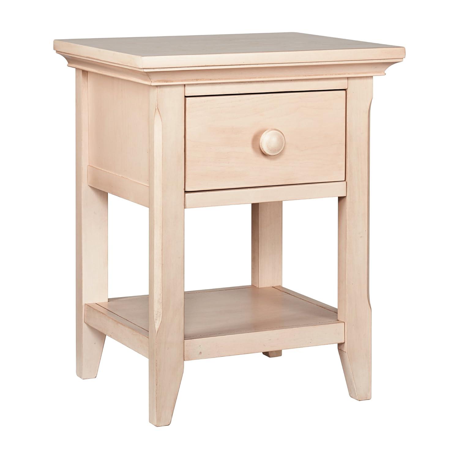 Overland Sandstone Brown Poplar Wood 1-Drawer Nightstand