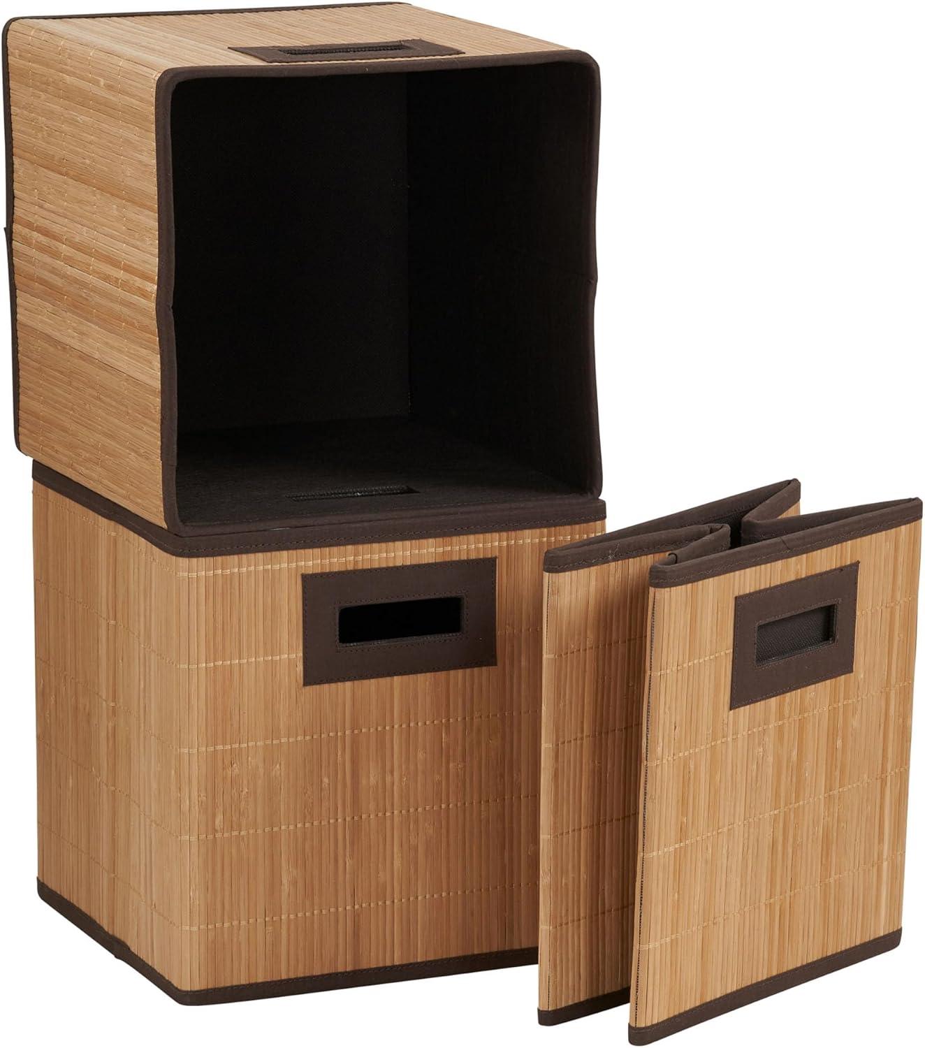 Household Essentials Bamboo Bin (Set of 3)