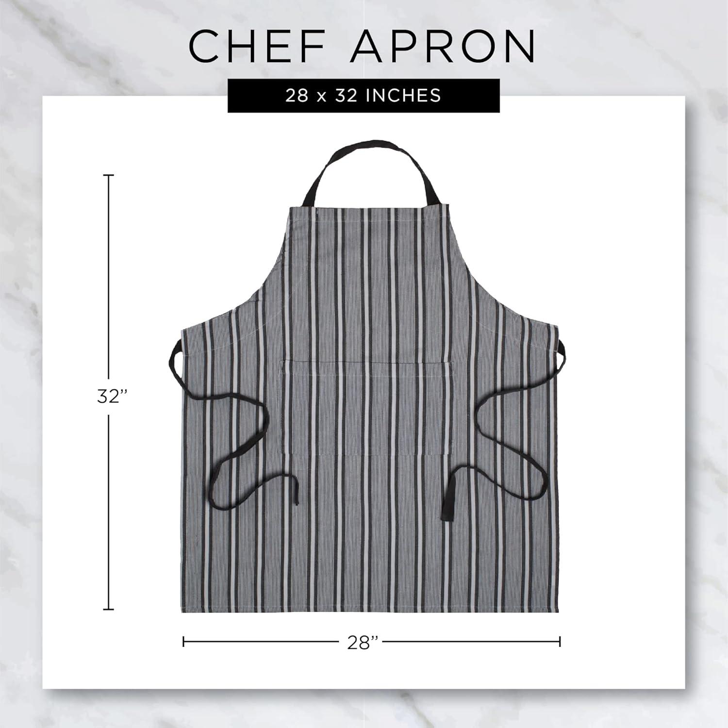 Red and Black Buffalo Check Cotton Chef Apron with Pocket