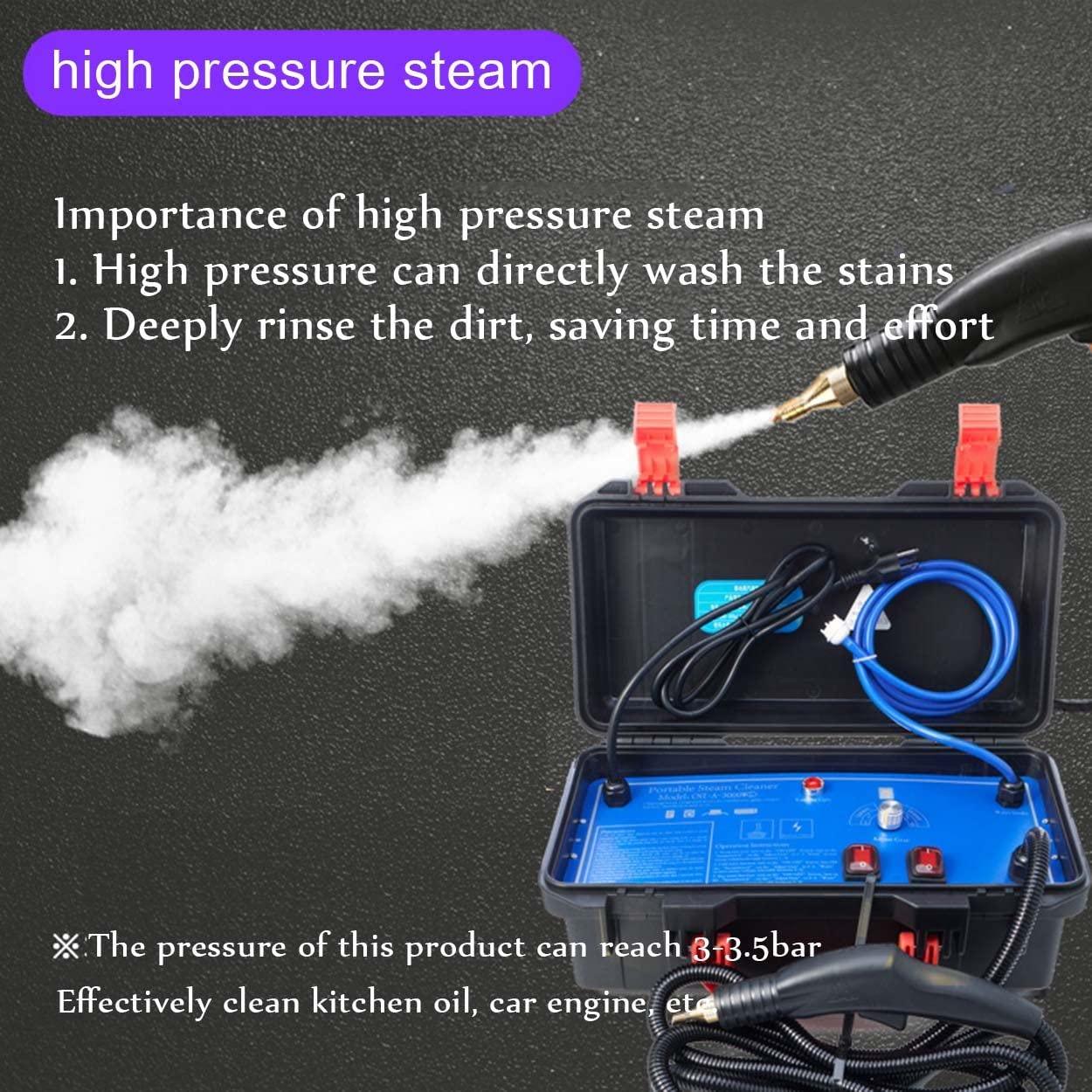 Miumaeov 1700W High Pressure & Temperature Steam Cleaner Cleaning Machine Car Household