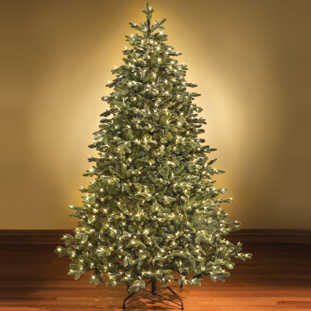 Holiday Essence Chasing Christmas Lights, 8 Function Controller 140 Clear Mini Bulbs Green Wire Indoor String Lights, 31.2 Feet Long Holiday Decor