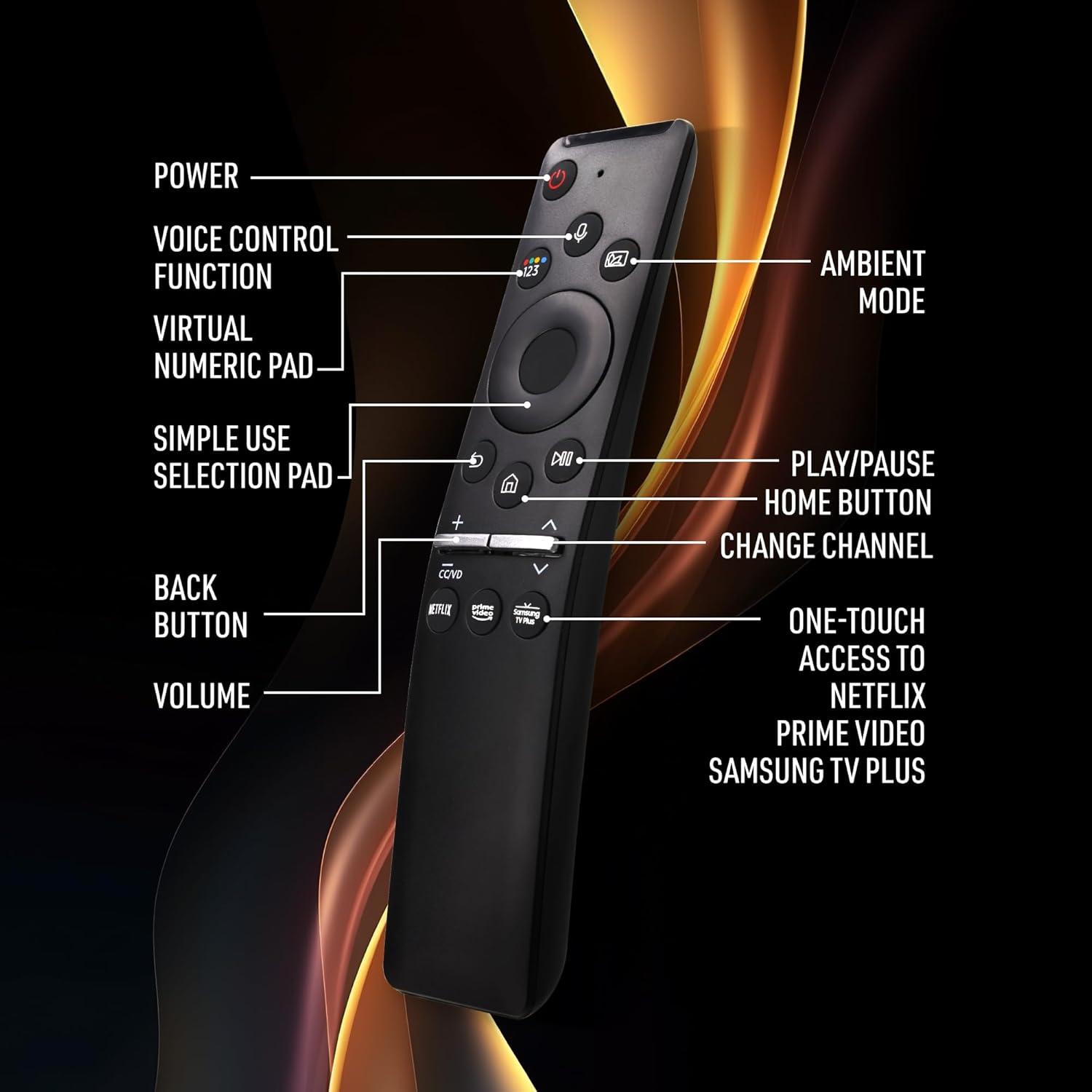 Xtreme Samsung Replacement Black Bluetooth Television Remote, Netflix, Voice Control, TVs, Soundbar