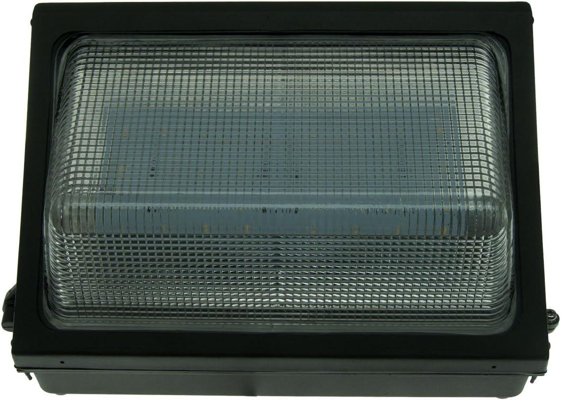 120-277V Forward Throw LED Wall Pack Light 40 watts 4843 lumens DLC and ETL with 5 Year Warranty. LED Wall Pack for Outdoor Wall and Area Lighting.