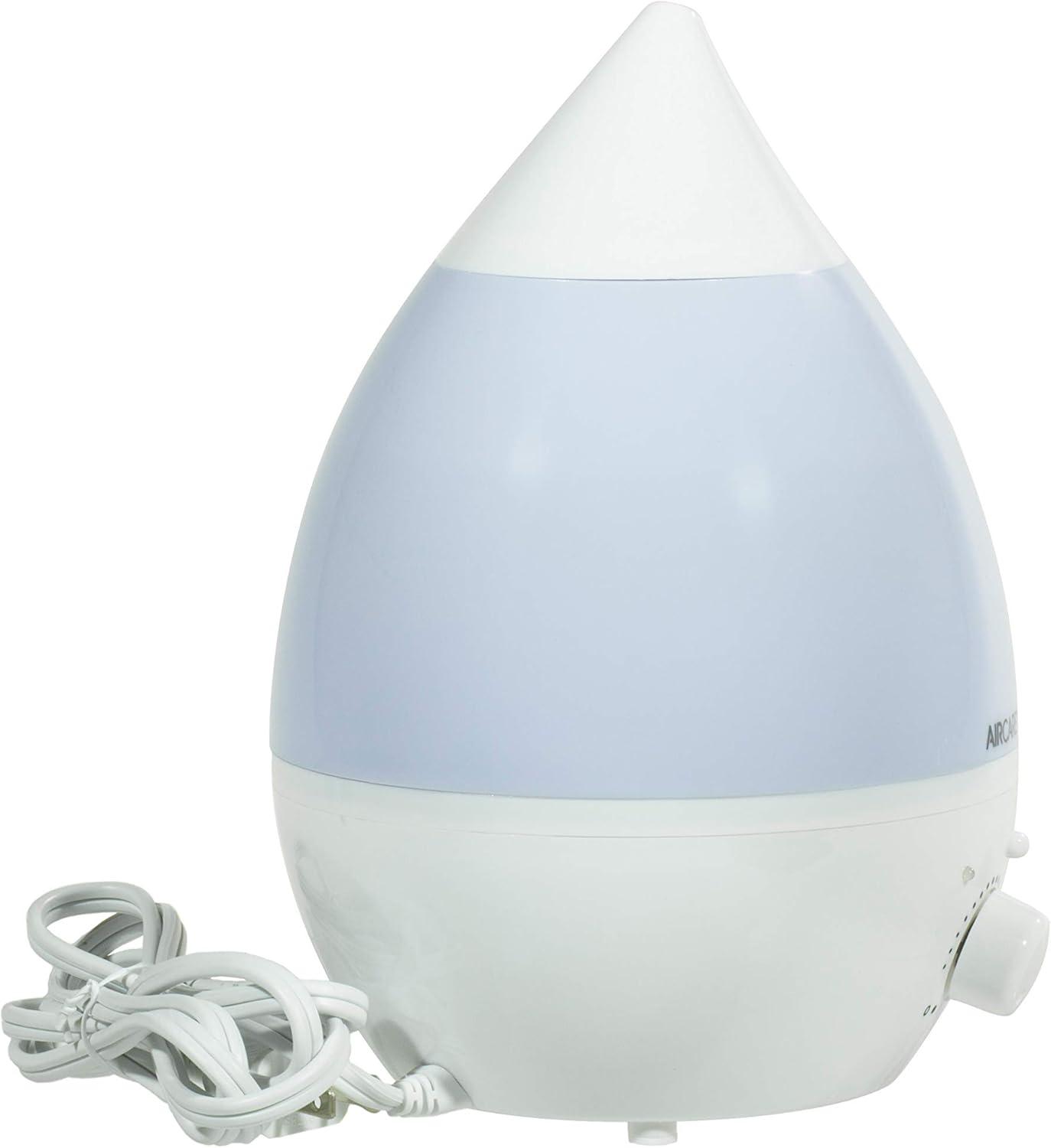 AIRCARE AUV10AWHT Aurora Mini Ultrasonic Humidifier with Aroma Diffuser and Multicolor LED Night Light, White