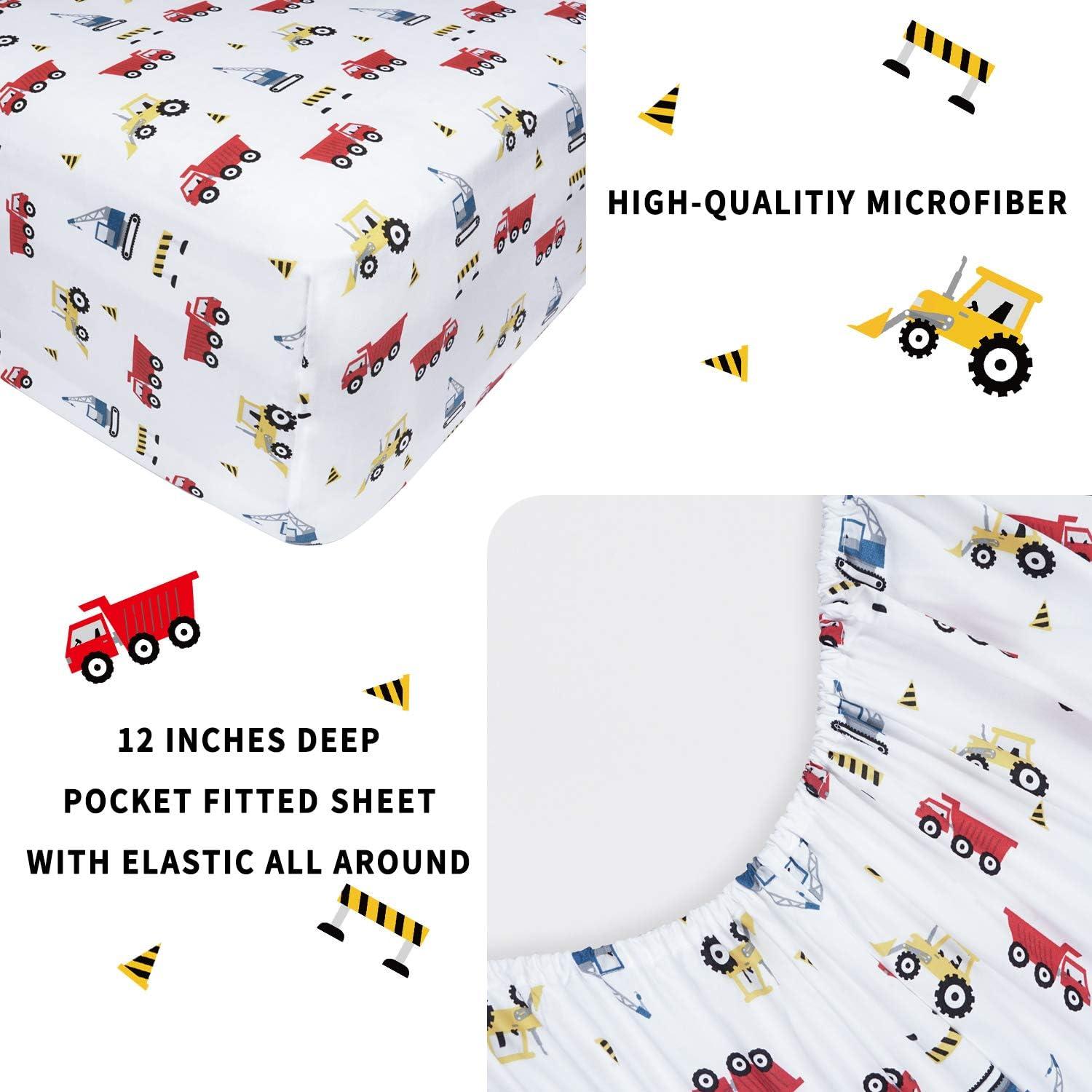 Softan Kids Bed Sheet Set, Girls Twin Size Sheets, Microfiber Fitted Sheet and Pillowcase, Breathable and Silky Soft, 3 Piece Castle Princess Printed Twin Bed Sheet