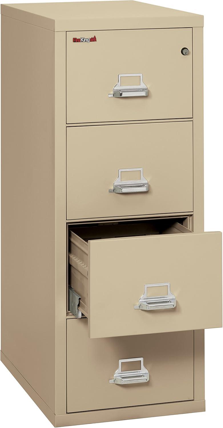 Fireproof 20.8125'' Wide 4 -Drawer Steel File Cabinet