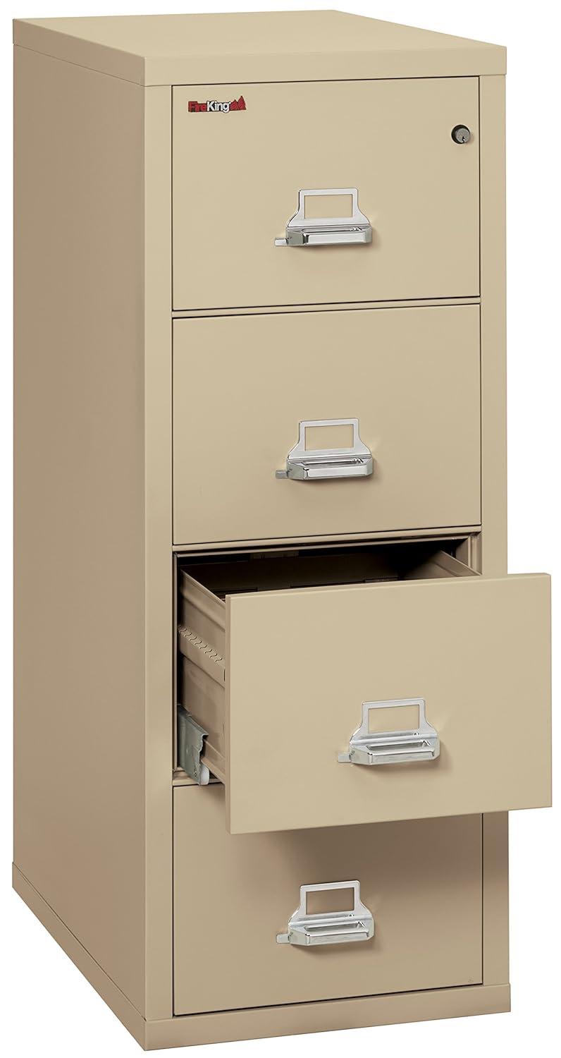 Fireproof 20.8125'' Wide 4 -Drawer Steel File Cabinet