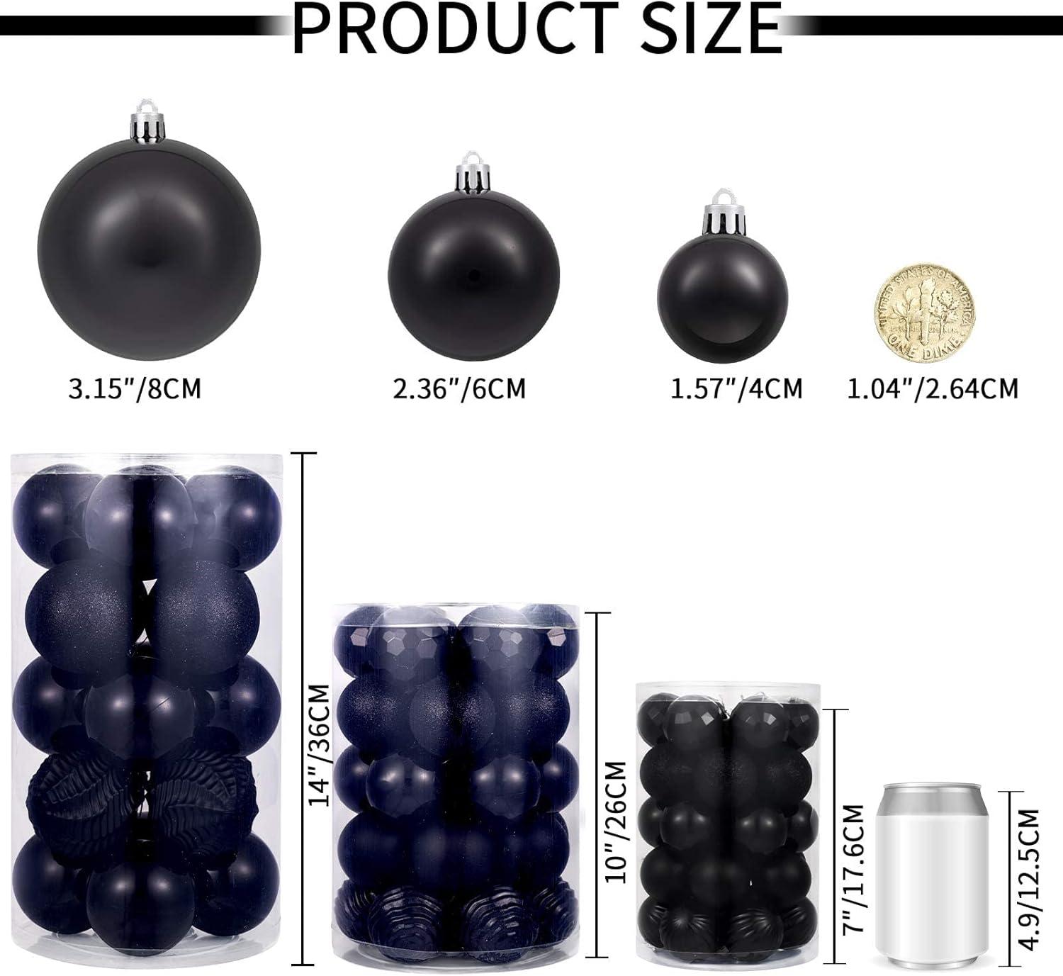 XmasExp 16ct Christmas Balls Ornaments - Shatterproof Large Hanging Ball Decorative Xmas Balls for Halloween Decorations Holiday Wedding Party Xmas Tree Decoration(3.15"/80mm, Light Purple)