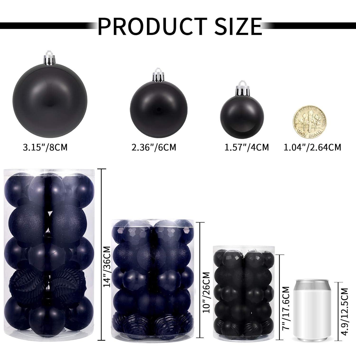 XmasExp 16ct Christmas Balls Ornaments - Shatterproof Large Hanging Ball Decorative Xmas Balls for Halloween Decorations Holiday Wedding Party Xmas Tree Decoration(3.15"/80mm, Light Purple)