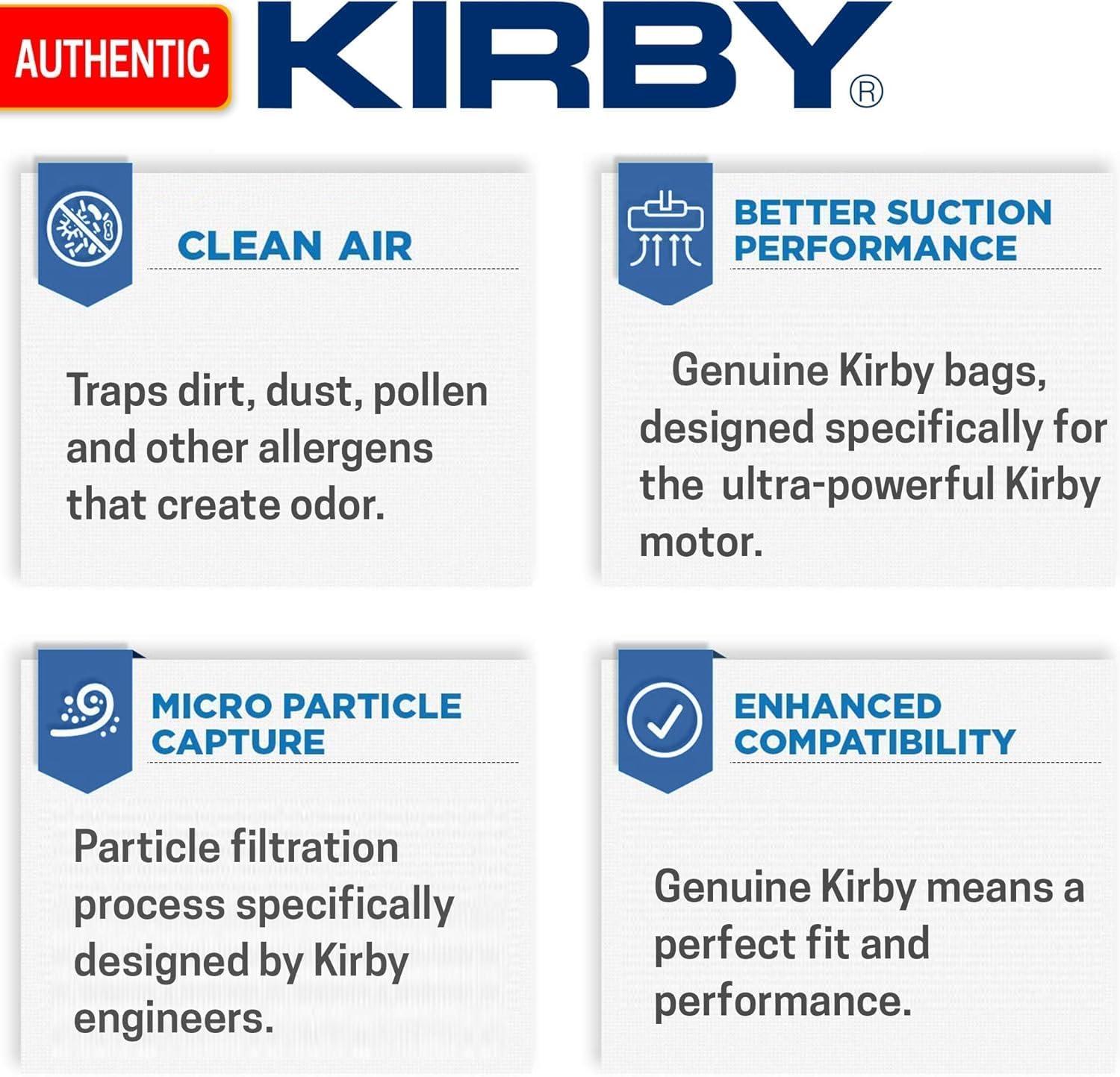 Kirby HEPA Filtration Vacuum Bags with Micron Magic Technology, 2-Pack