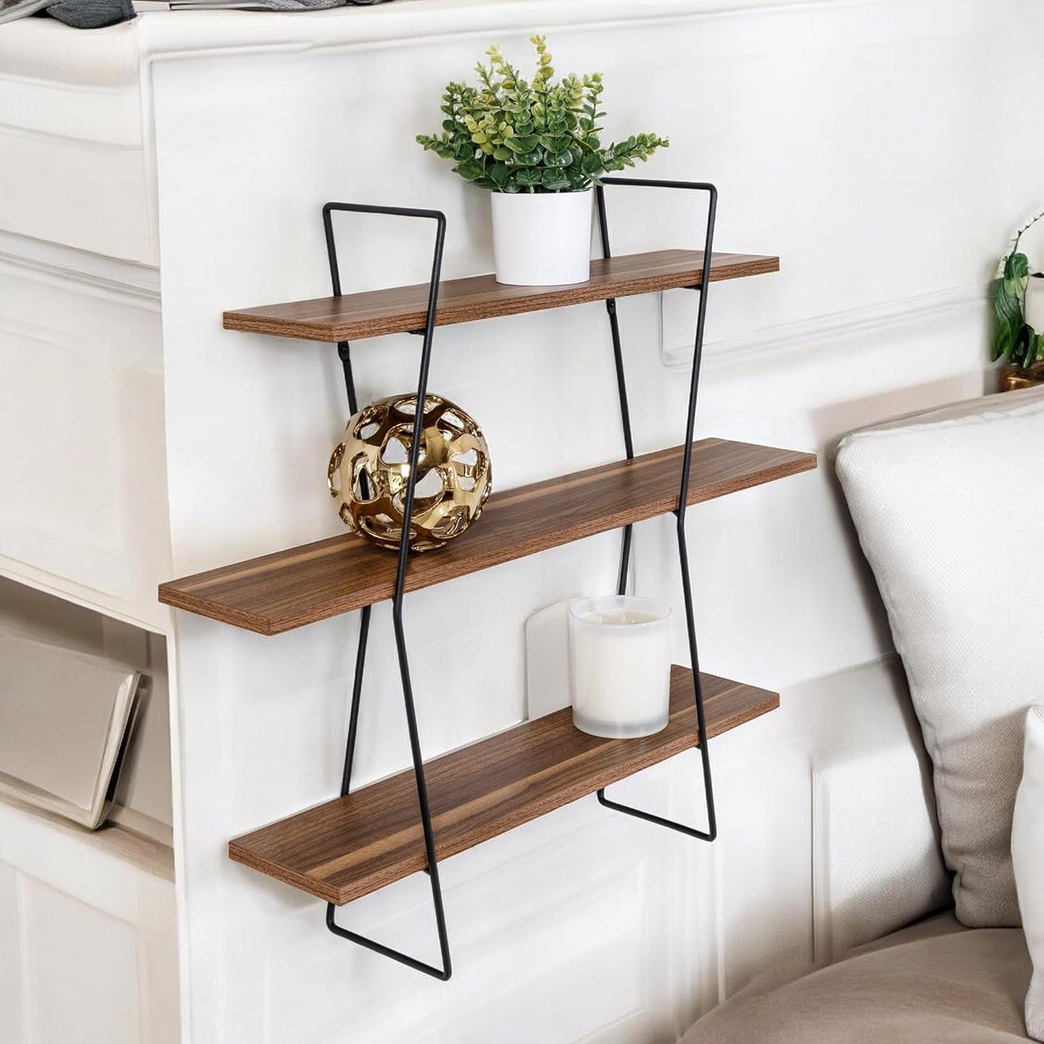 Honey-Can-Do 3 Tier Wall Shelf Metal