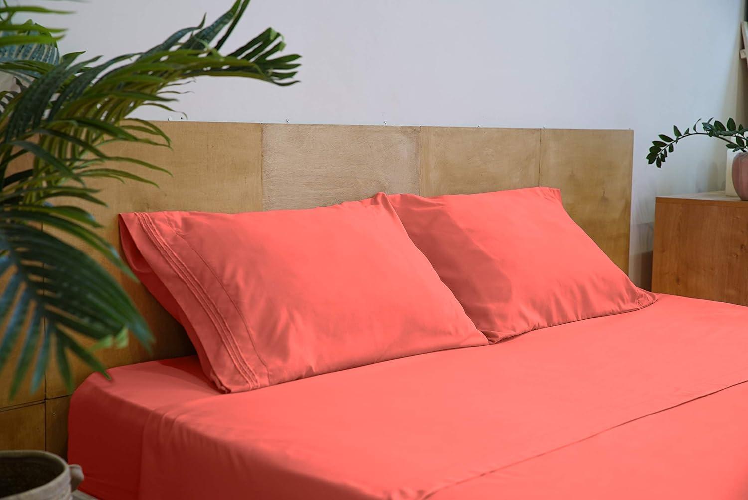 Mezzati Luxury 1800 Prestige Soft and Comfortable Collection Bed Sheets Set Twin Striped Gray
