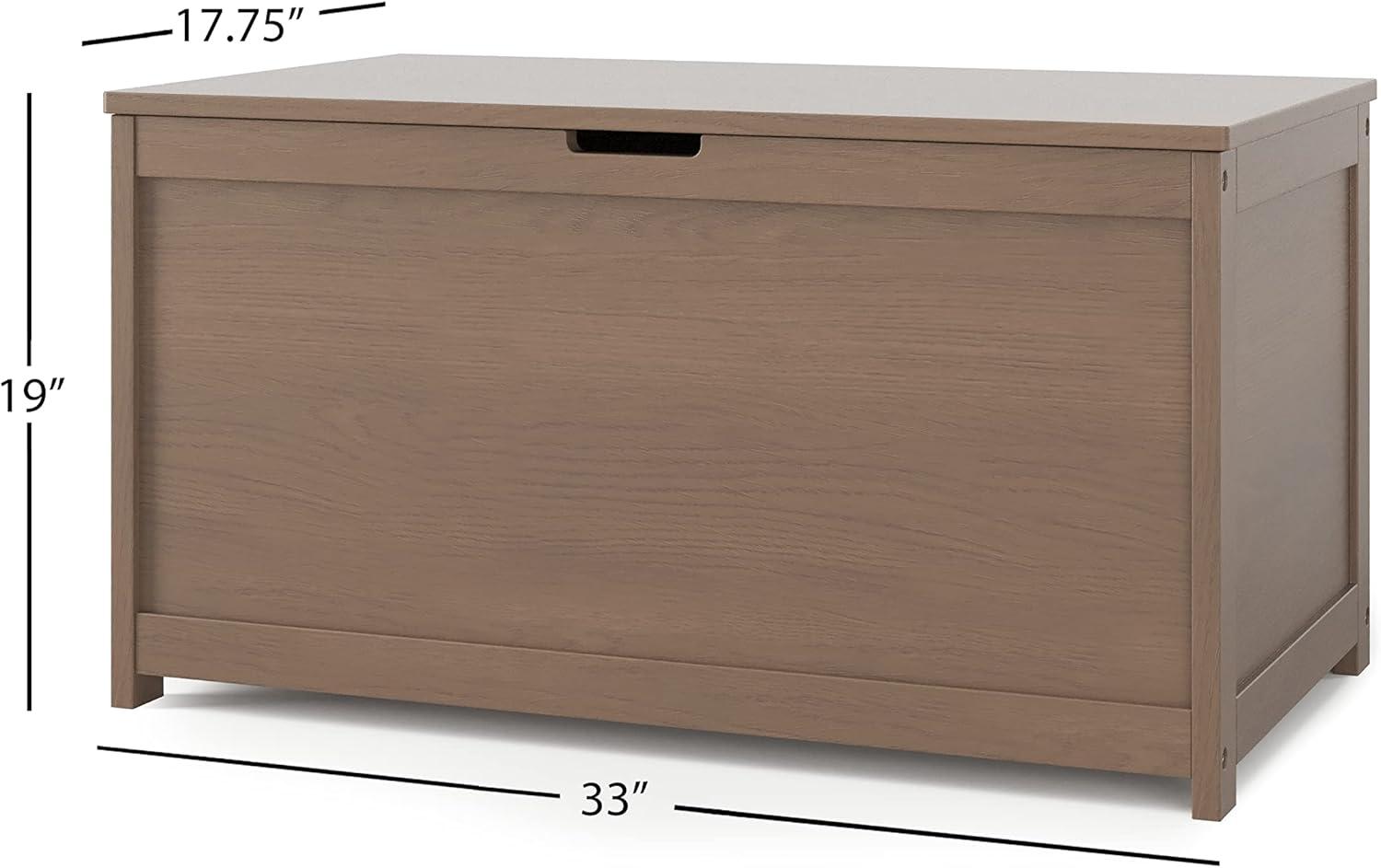 Dusty Heather Large Wooden Toy Box with Safety Hinges