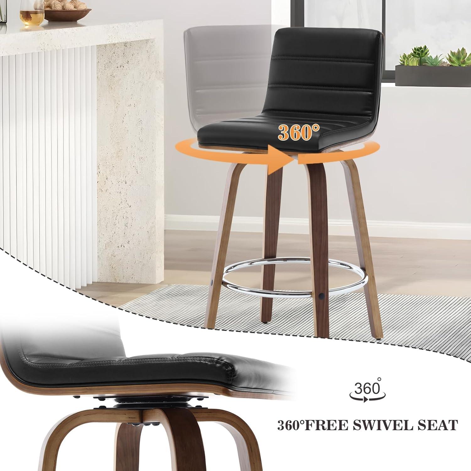 Corrigan Studio® Upholstered Swivel Stool (Set of 2)