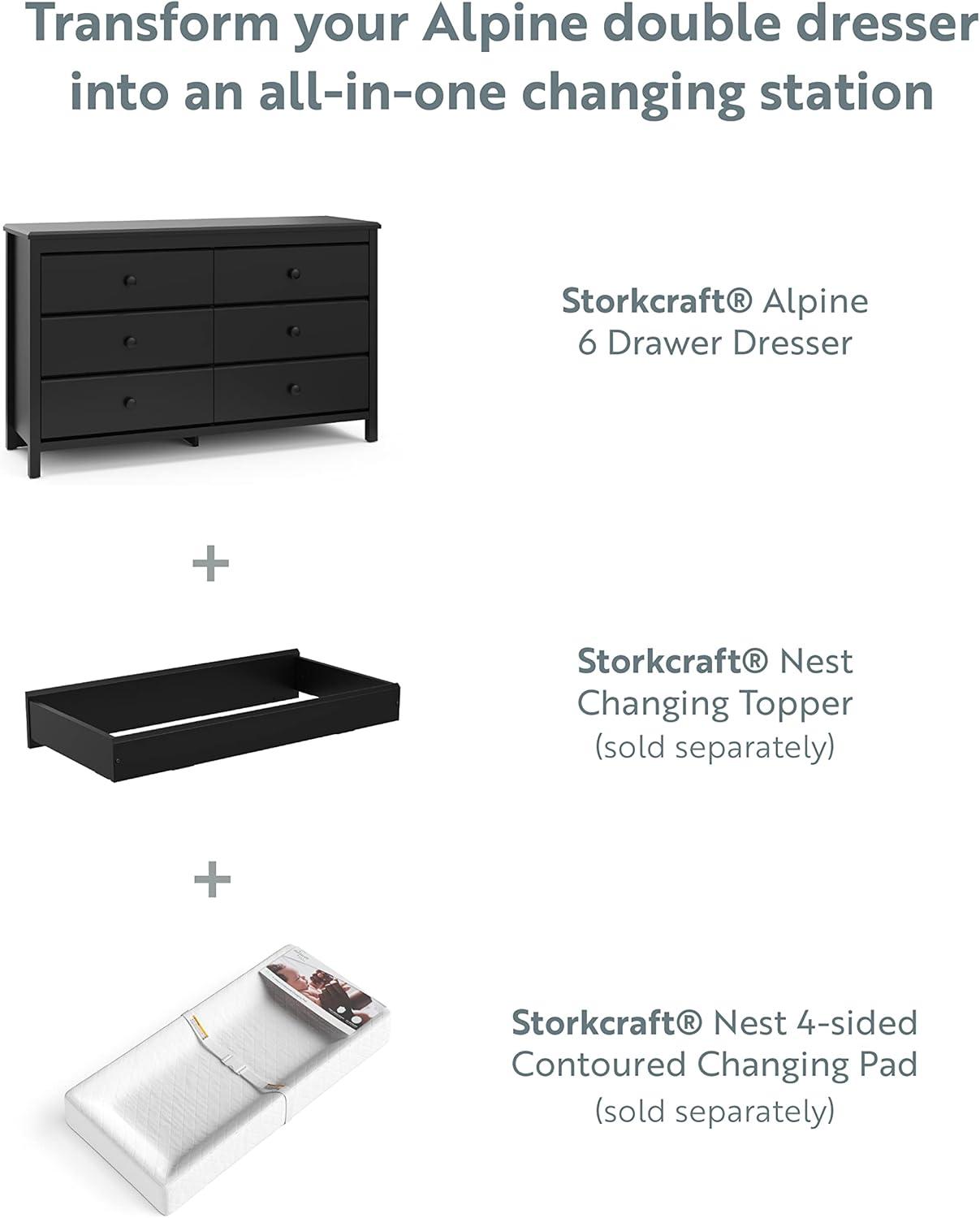 Storkcraft Alpine 6-Drawer Double Dresser