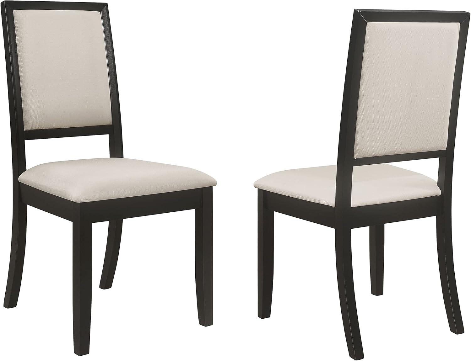 Coaster Louise Upholstered Fabric Dining Chairs in Cream