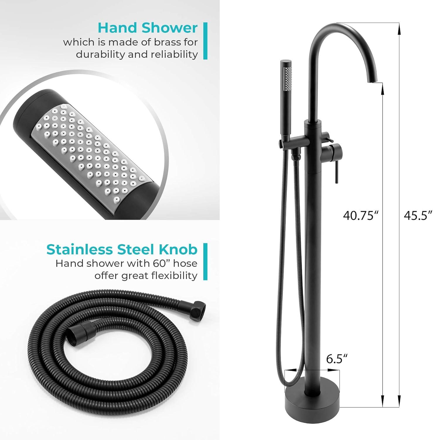 Double Handle Floor Mounted Freestanding Tub Filler