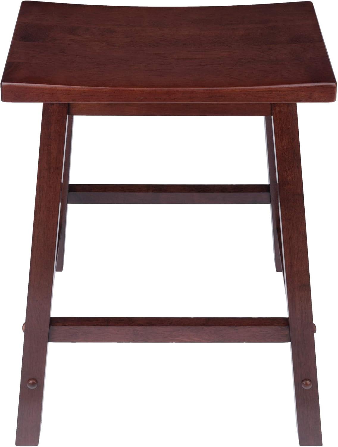 Saddle Seat 24" Counter Height Barstool Hardwood/Walnut - Winsome