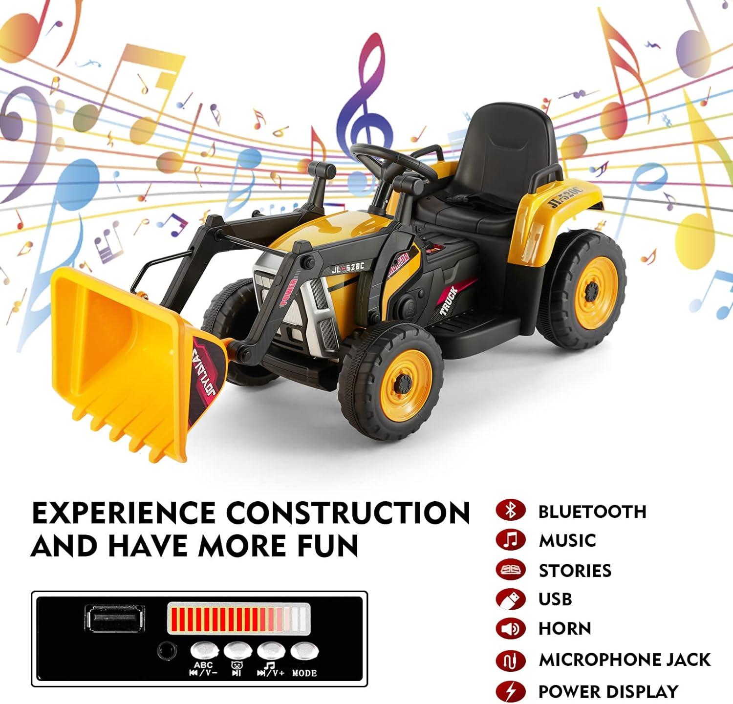 Joyldias 3 Speeds 12v Ride On Excavator , Electric Construction Vehicle For Kids Digger