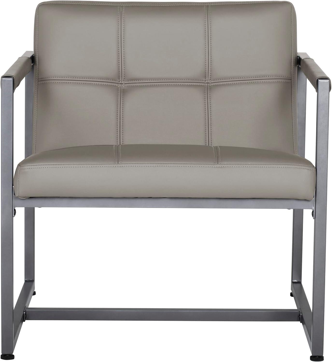 studio designs Camber Mid Century Modern Accent Chair: Bonded Leather, Steel Frame, 250lb Capacity