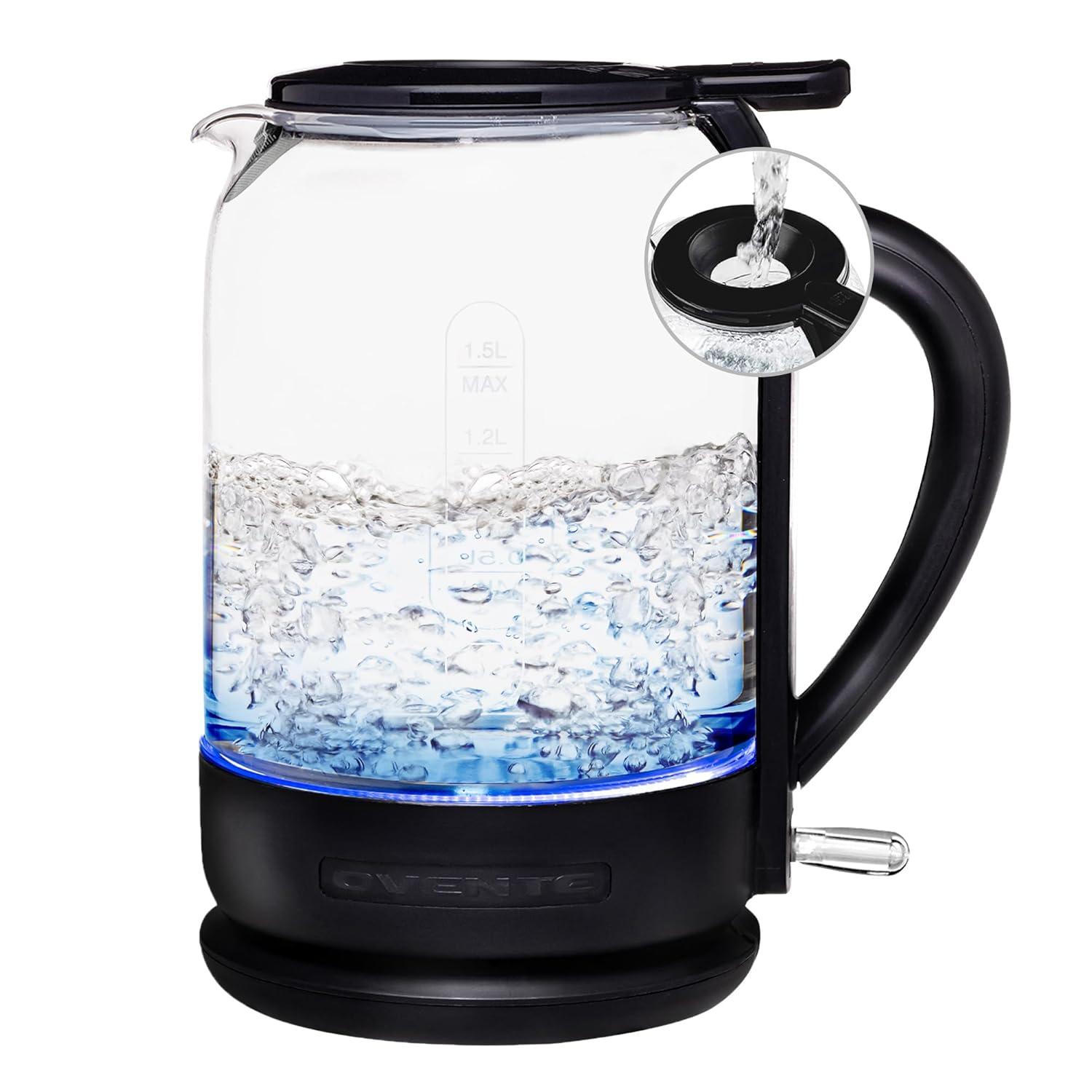 Ovente 1.5 qt. Glass Electric Tea Kettle