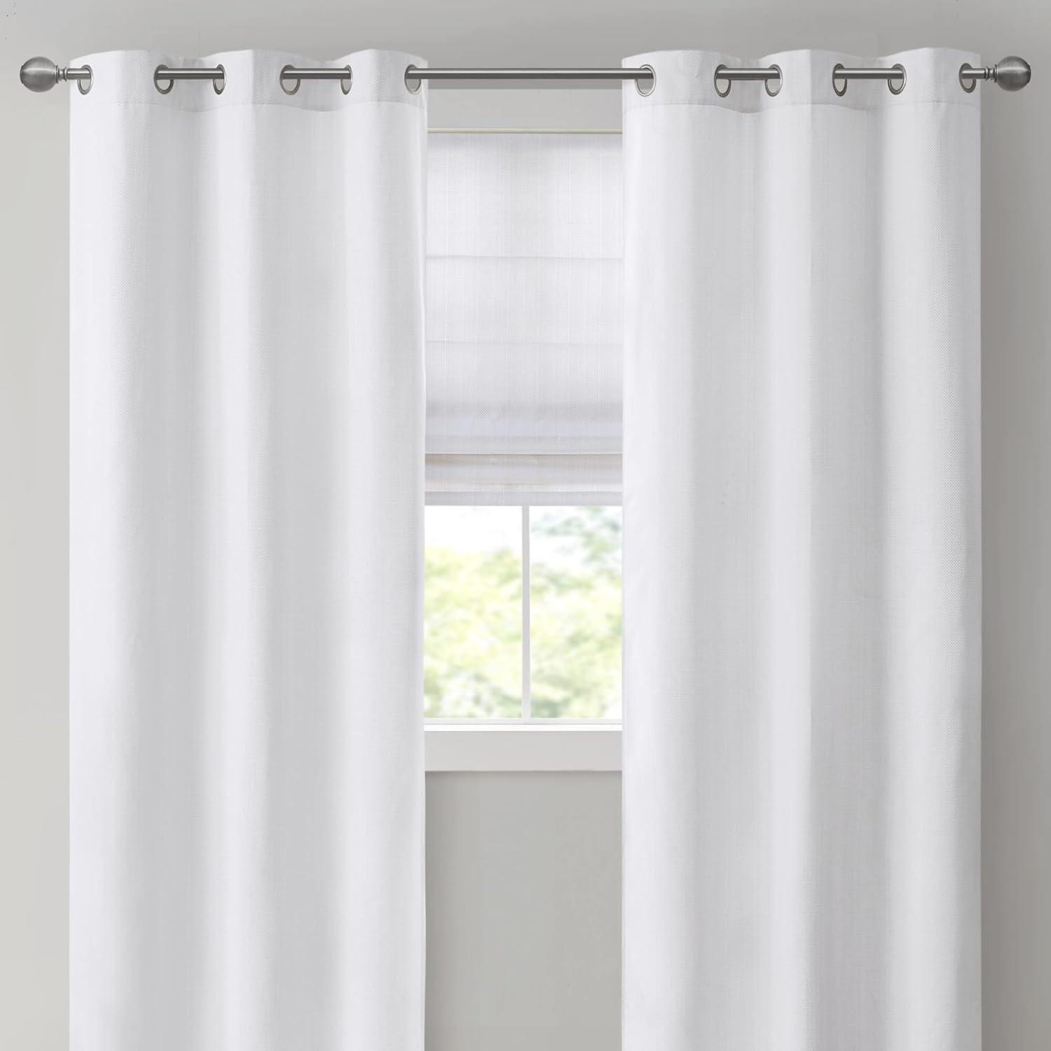 Madison Park Galen Basketweave Room Darkening Curtain Panel Pair (Set of 2)