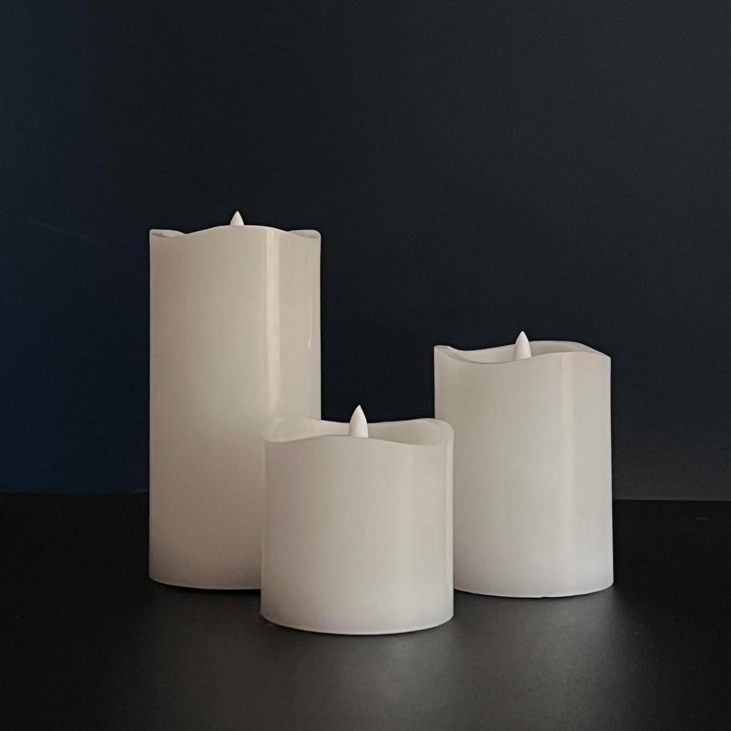 Stonebriar Unscented Flameless Pillar Candle