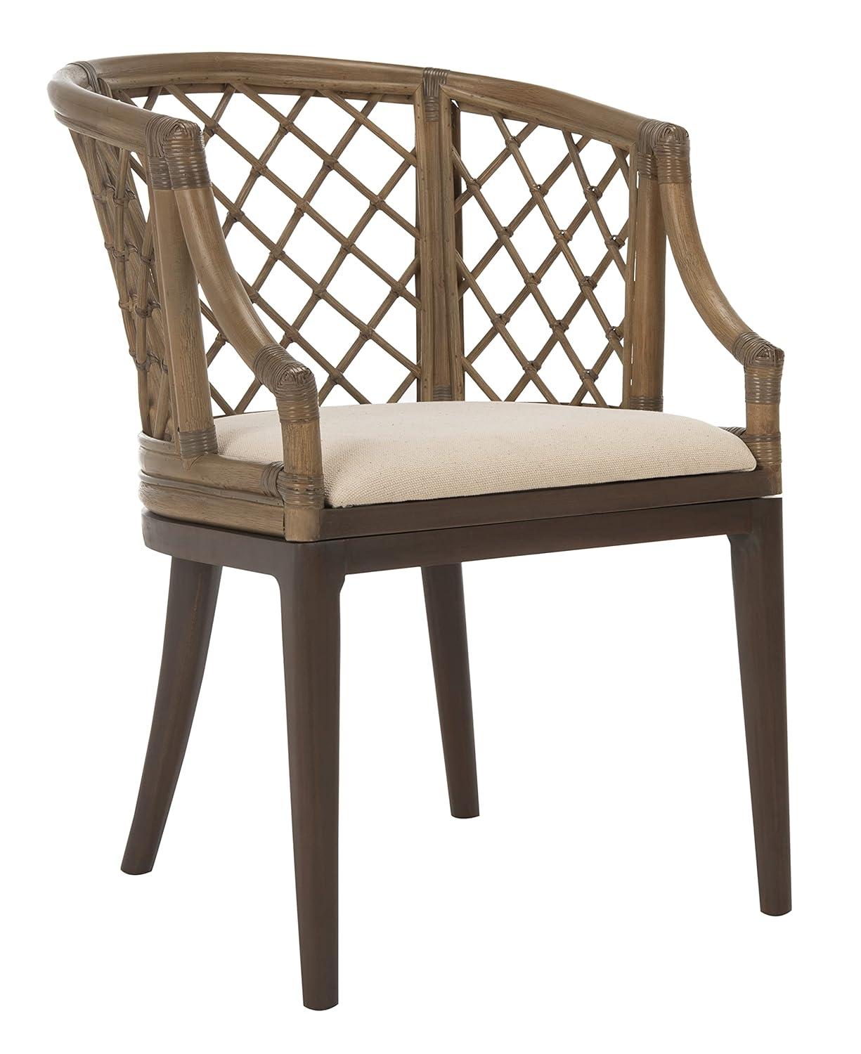 Carlotta Arm Chair - SEA4013 - Greige/White - Safavieh