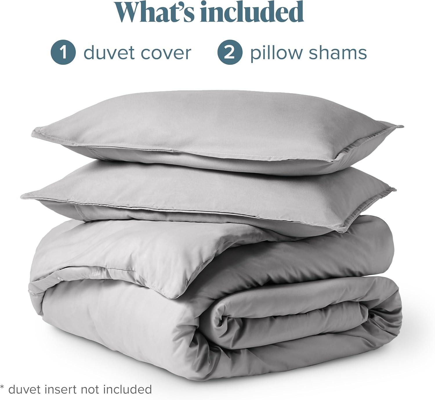 Bare Home Washed Microfiber Duvet Cover Set