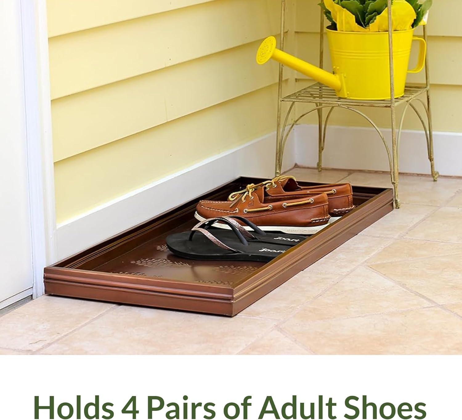 Pine Cones Copper Finish Multi-Purpose Boot Tray - Good Directions