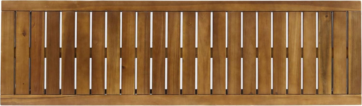 17 Stories Farmhouse Outdoor Iron Frame Picnic Bench