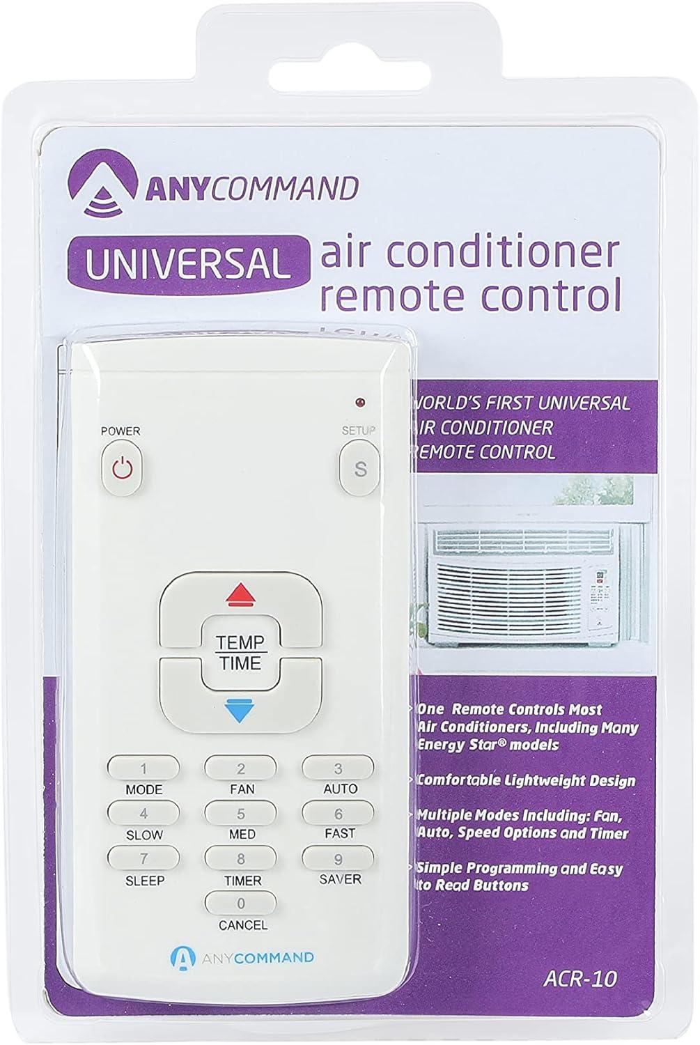 White Universal AC Remote Control with Magnetic Back