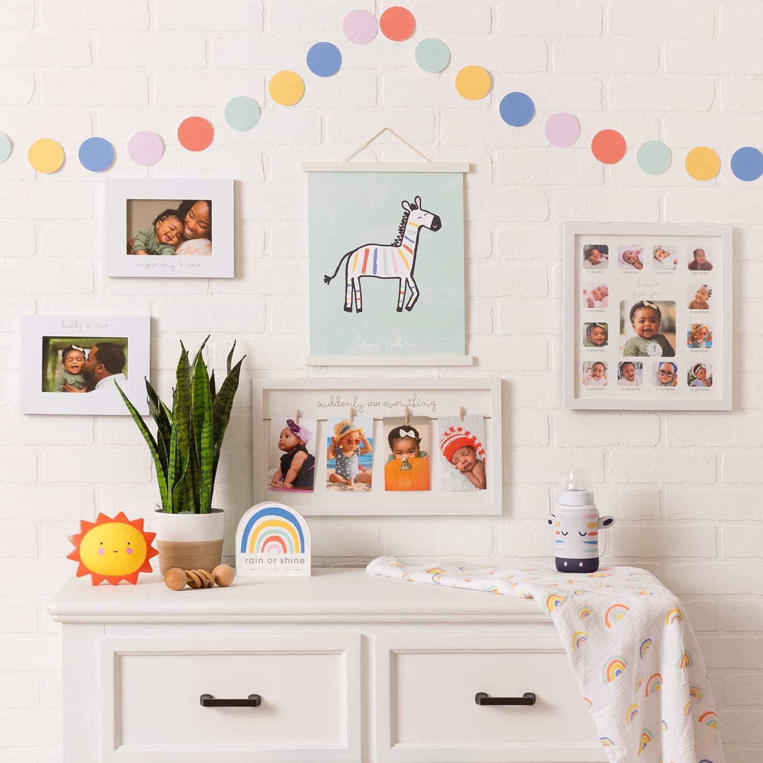 c.r. gibson ''mommy and me'' and ''daddy and me'' baby photo frame set 2 piece, 9'' x 7''