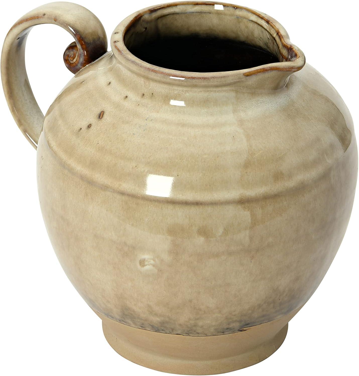 Creative Co-Op Stoneware Pitcher, Reactive Glaze