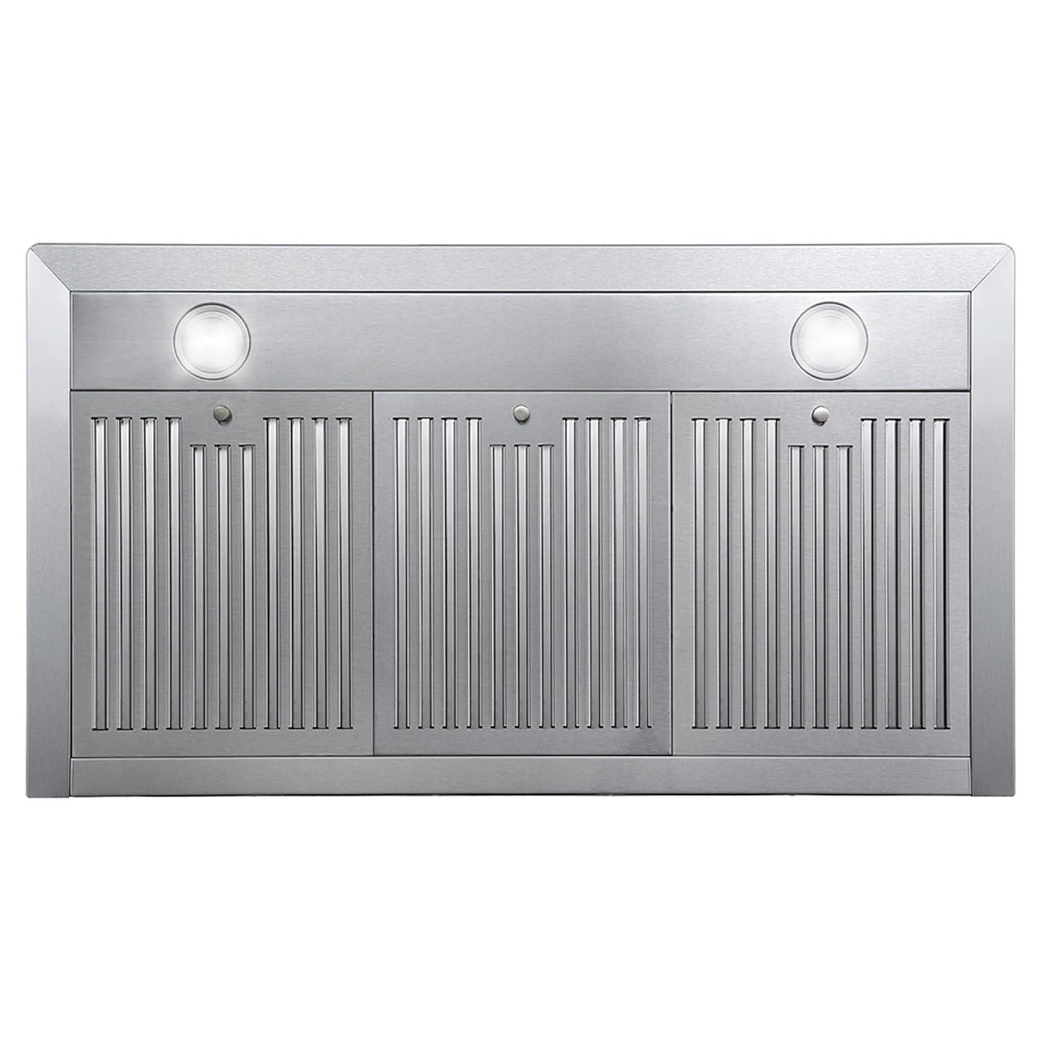 Cosmo 36 in. Ducted Wall Mount Range Hood in Stainless Steel with Touch Controls, LED Lighting and Permanent Filters