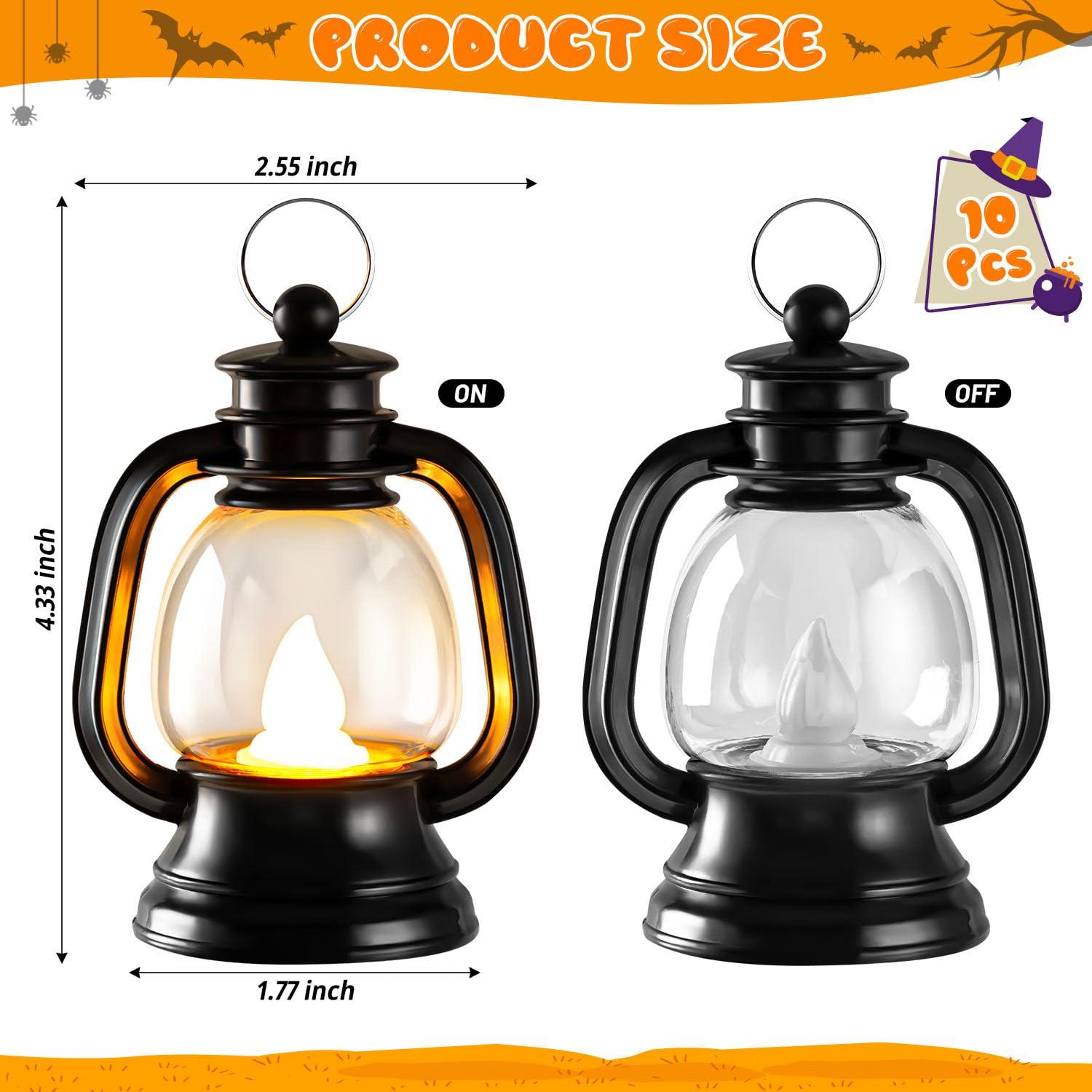 12 Pcs Mini Lantern, Lantern Centerpieces for Tables with LED Simulation Candle, 4 Inch Small Hanging Lantern, Lanterns Decorative for Wedding Centerpiece Tables (Warm Yellow