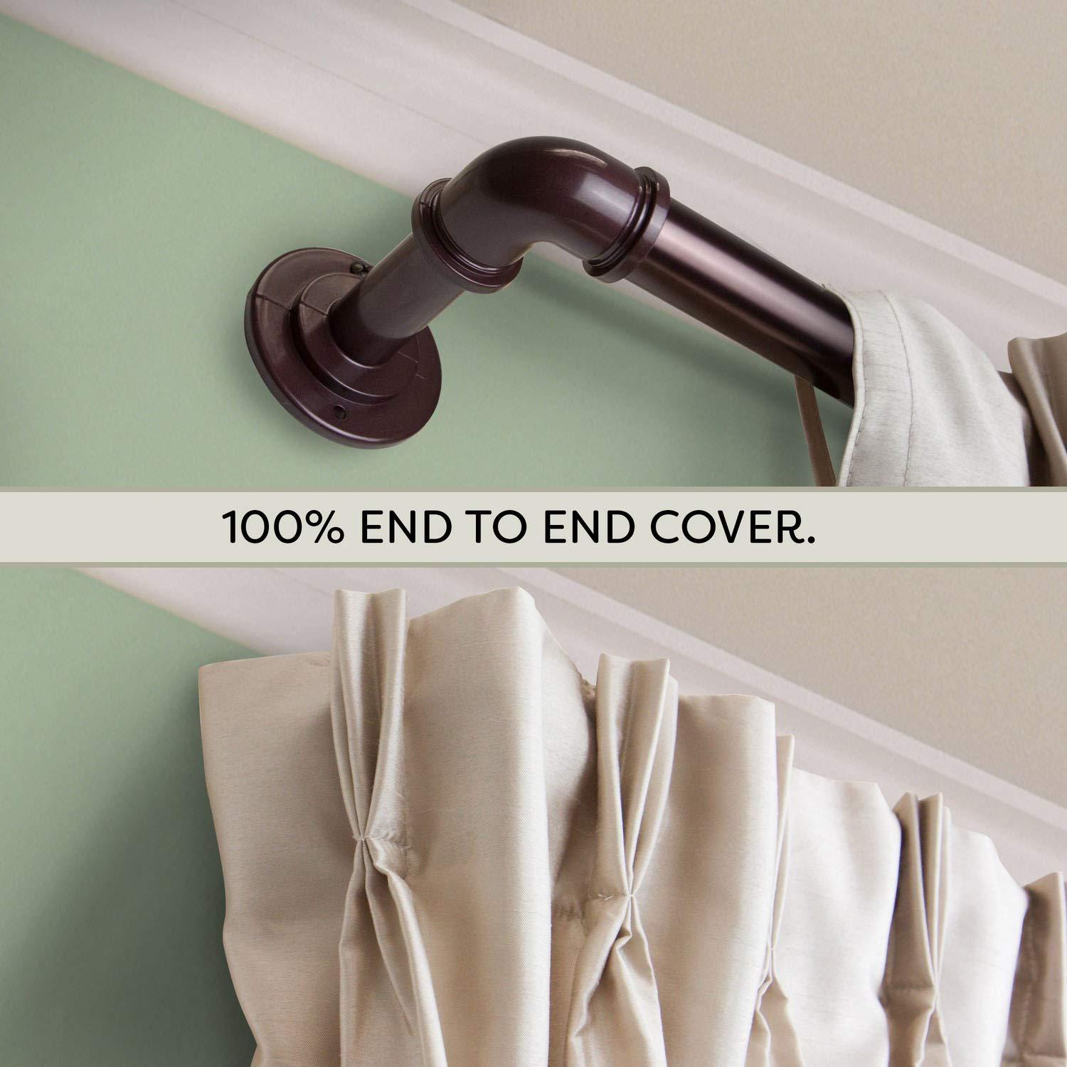 Rod Desyne 1 inch Blackout Curtain Rod, 84 x 120, Bronze