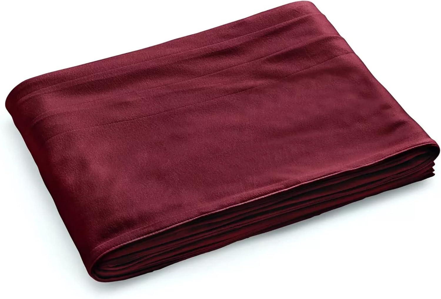 Electric Fleece Heated Blanket with Dual Zone, Garnet - Queen Size