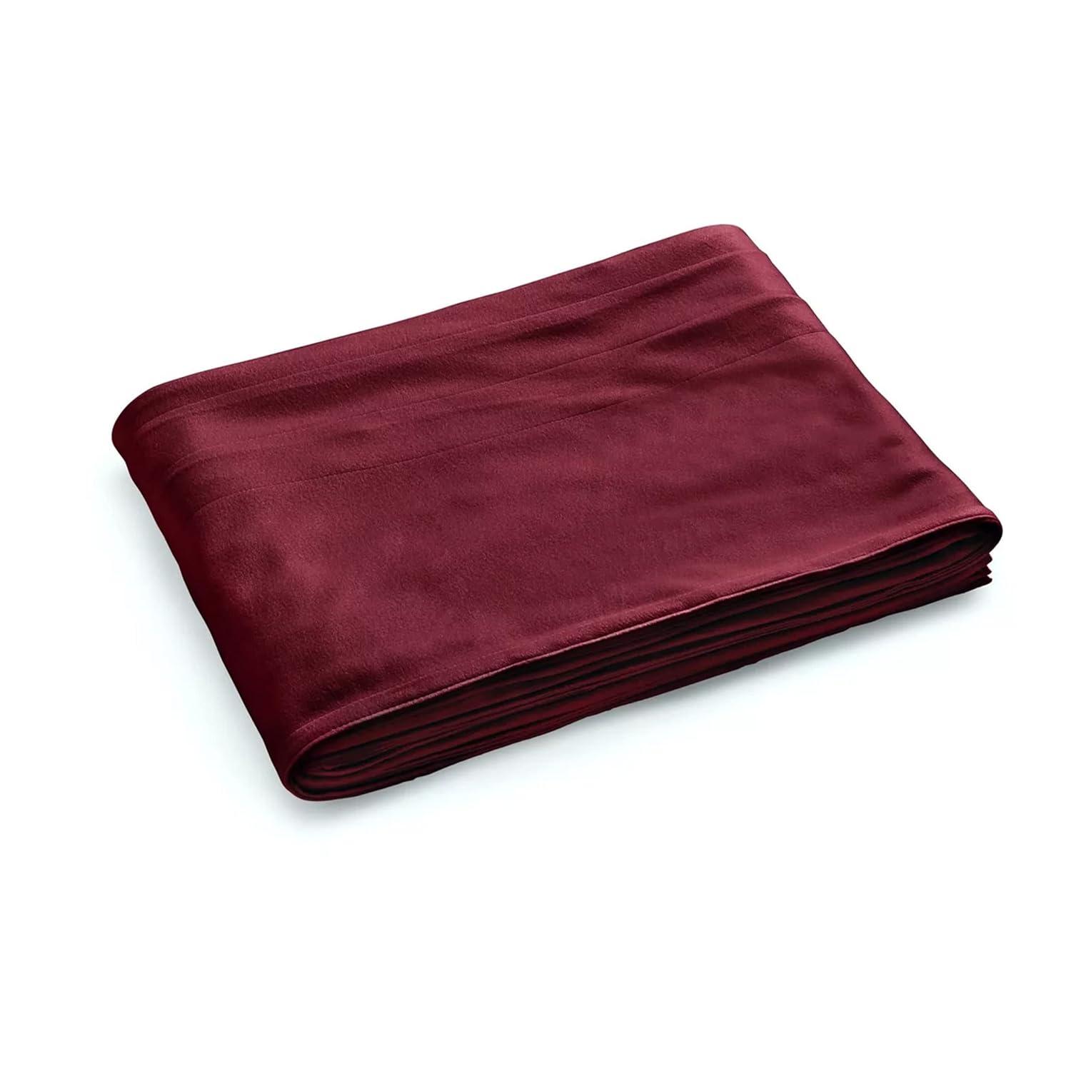Electric Fleece Heated Blanket with Dual Zone, Garnet - Queen Size