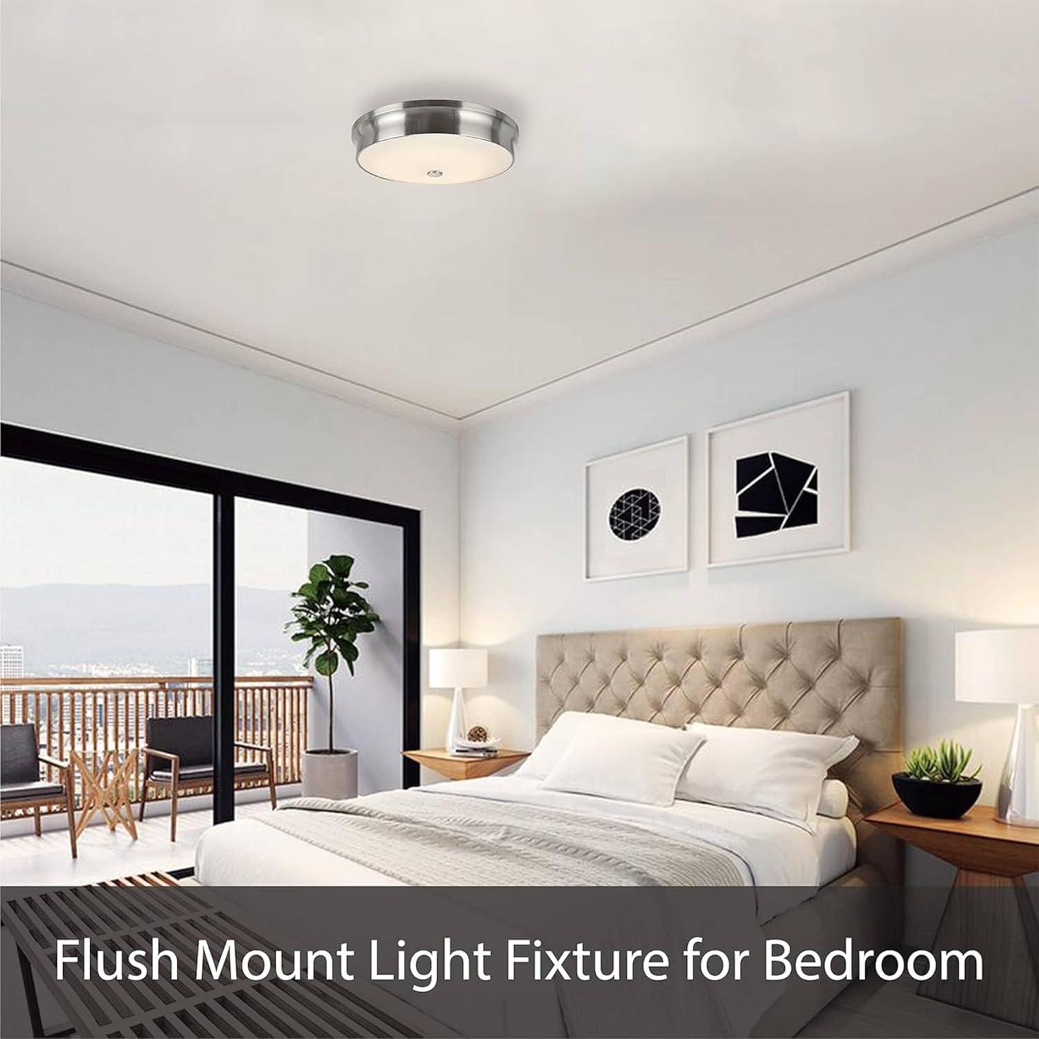 60/6004-Nuvo Lighting-2 Light Flush Mount-11.38 Inches Wide by 4.88 Inches High-Textured White Finish