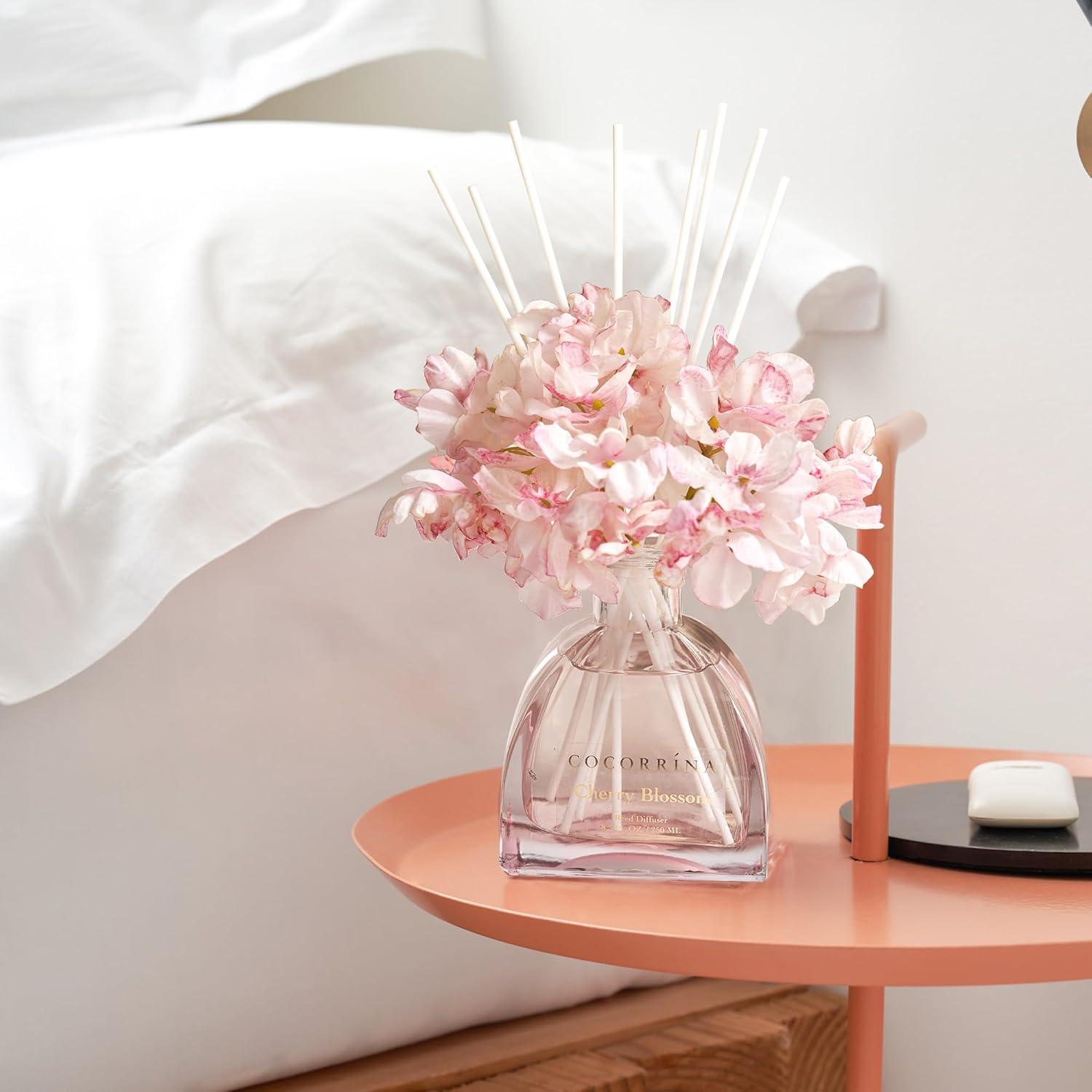 Cherry Blossom Yurt-Shaped Reed Diffuser with Floral Sticks