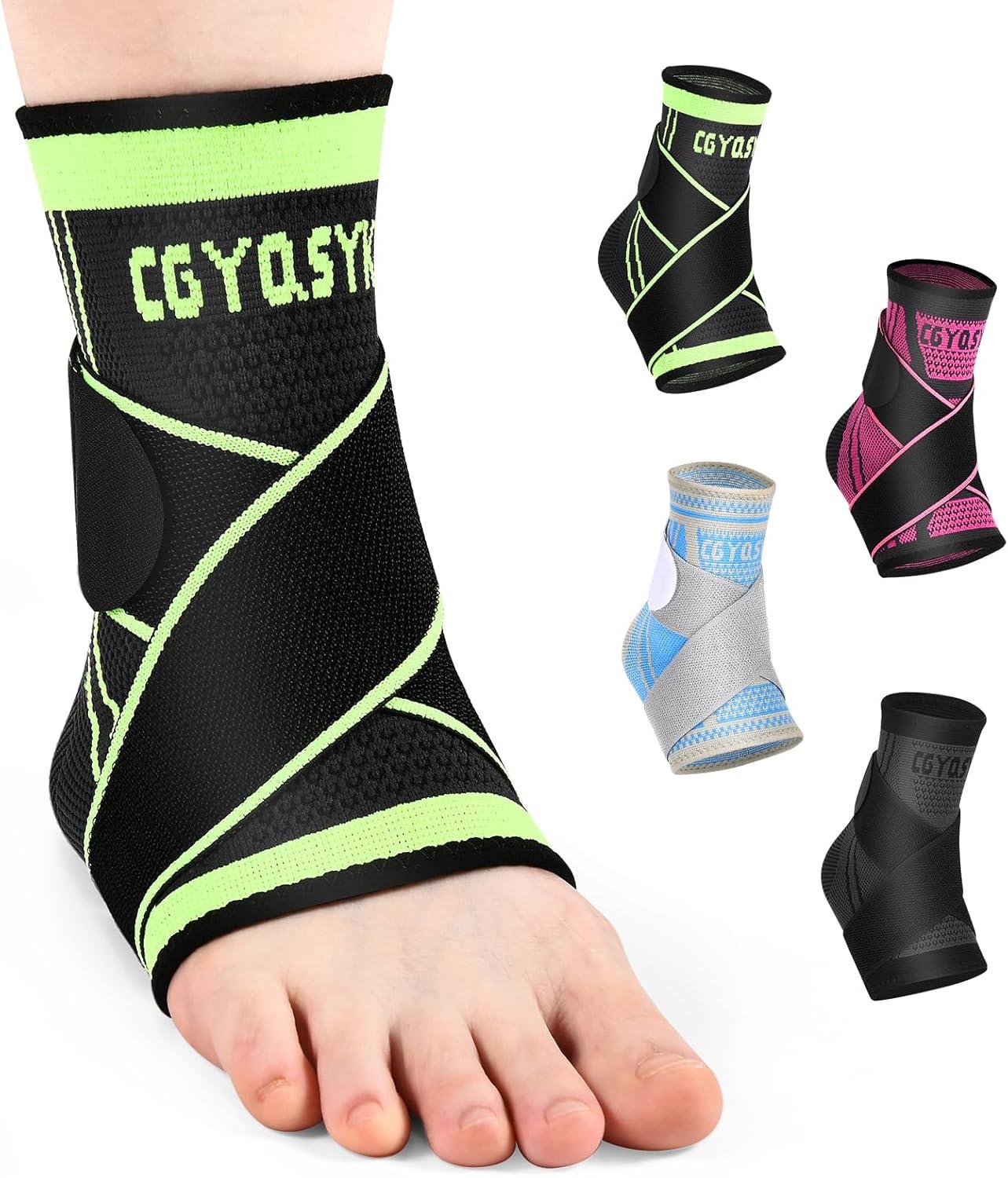 Heldig Ankle Braces, Adjustable Compression Ankle Support Men & Women, Strong Ankle Brace Sports Protection, Stabilize Ligaments-Eases Swelling and Sprained Ankle, One Size Fits allB