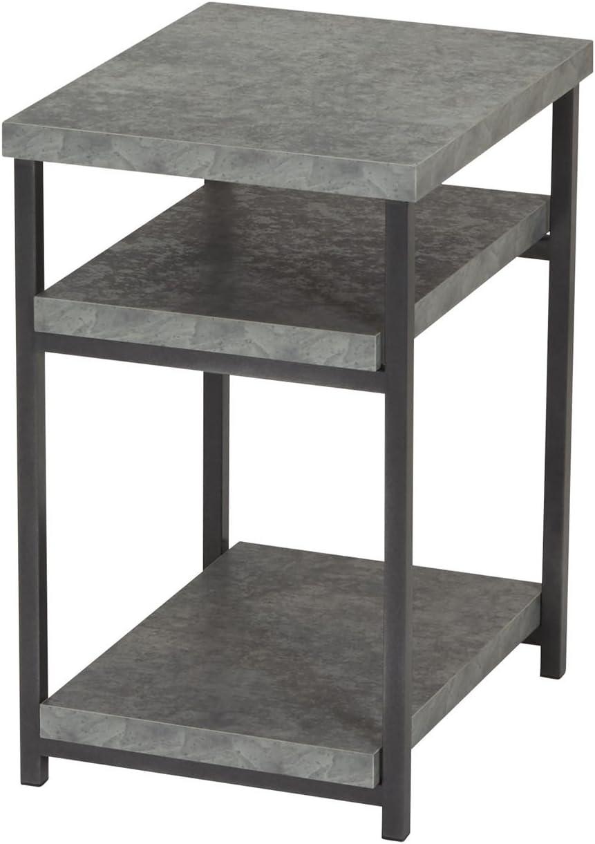 Household Essentials Jamestown Rectangular End Table Gray