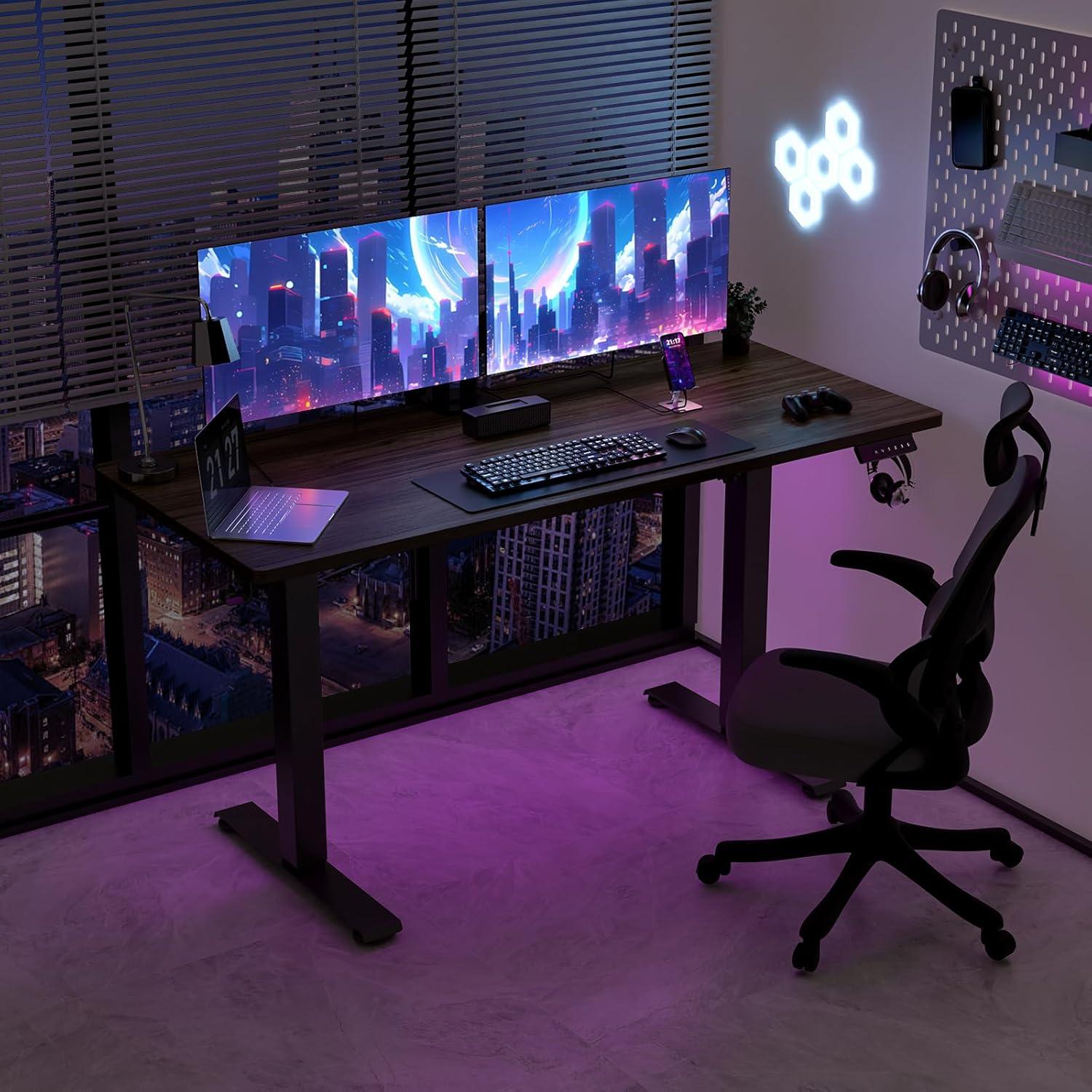 Vivo VIVO 55" x 24" Electric Sit Stand Desk, Height Adjustable Workstation (E155TB series)