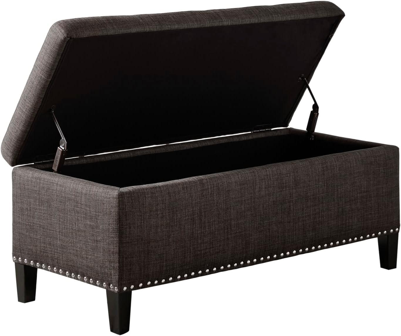 Tufted-Top Storage Ottoman