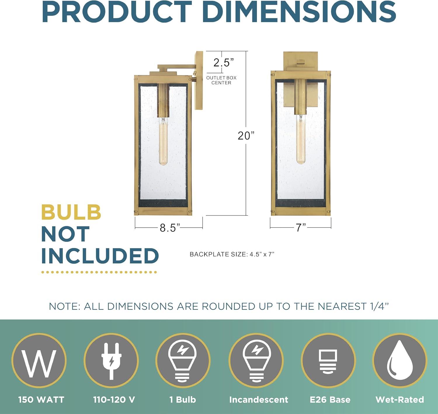 Quoizel Lighting Westover 1 - Light Sconce in  Antique Brass