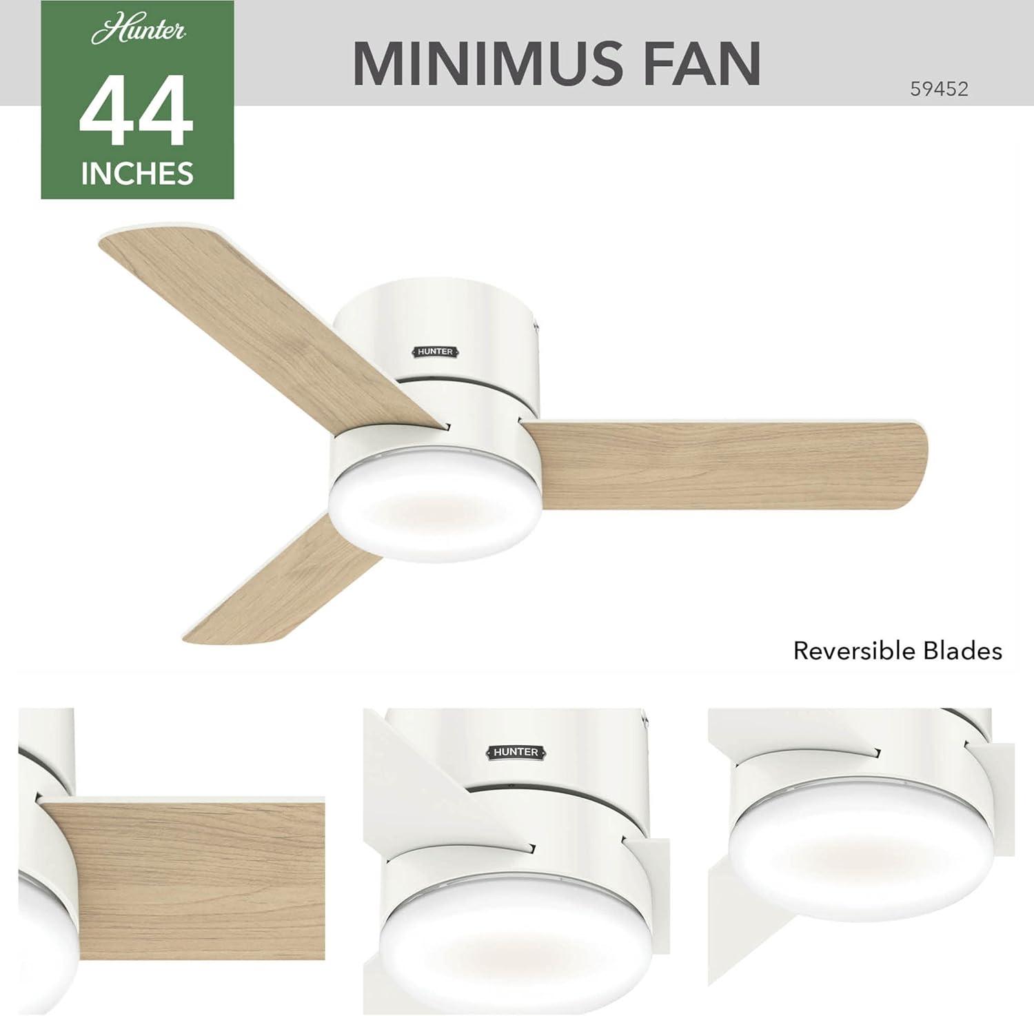 44" Minimus Low Profile Ceiling Fan with Remote (Includes LED Light Bulb) - Hunter Fan