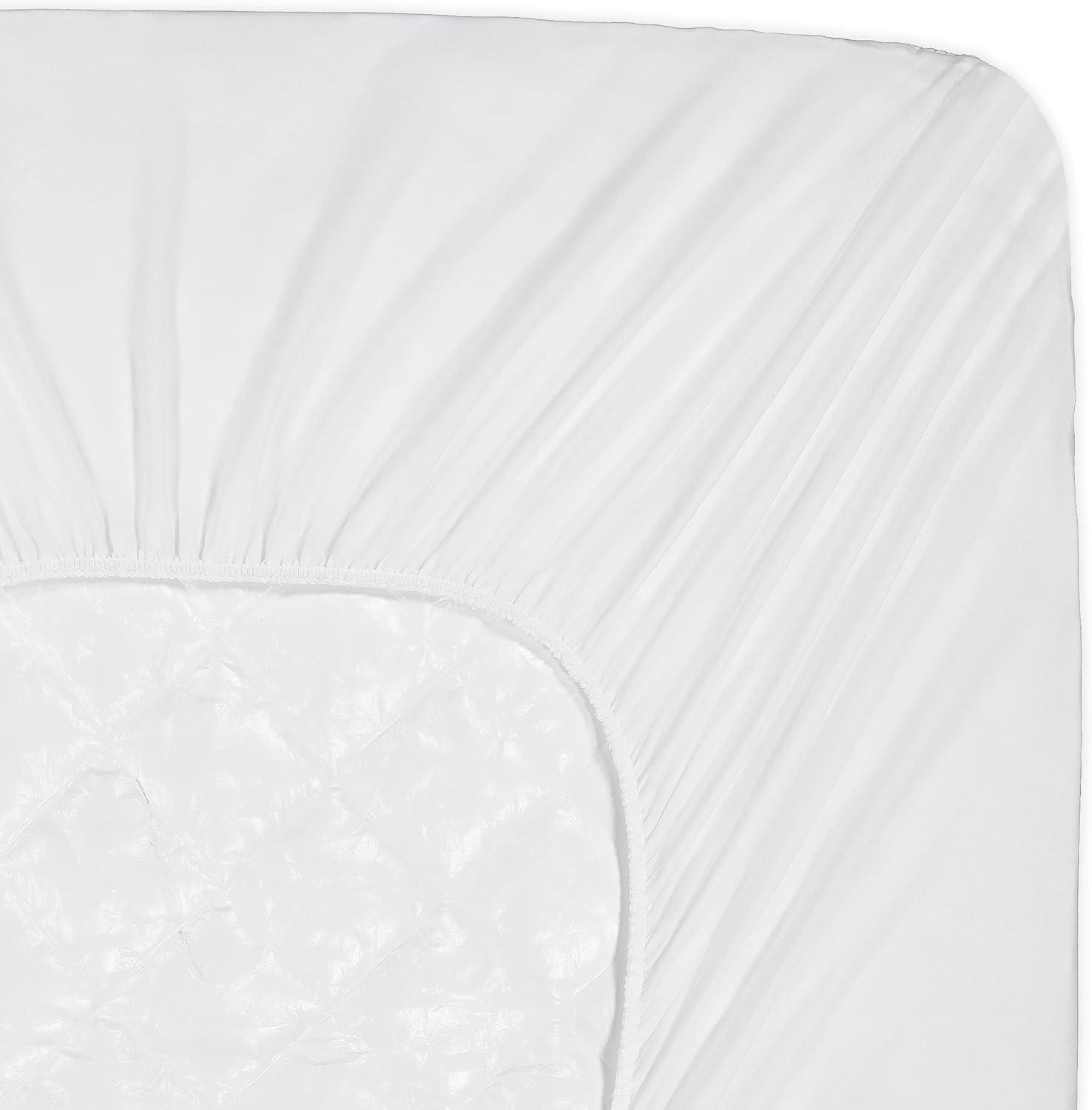 Full White Waterproof Quilted Mattress Pad