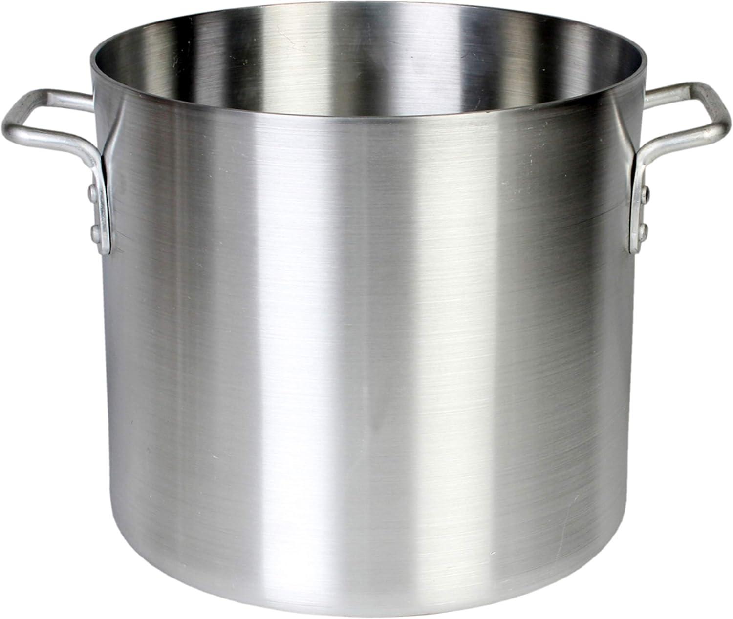 24 Quart Aluminum Stock Pot, Silver