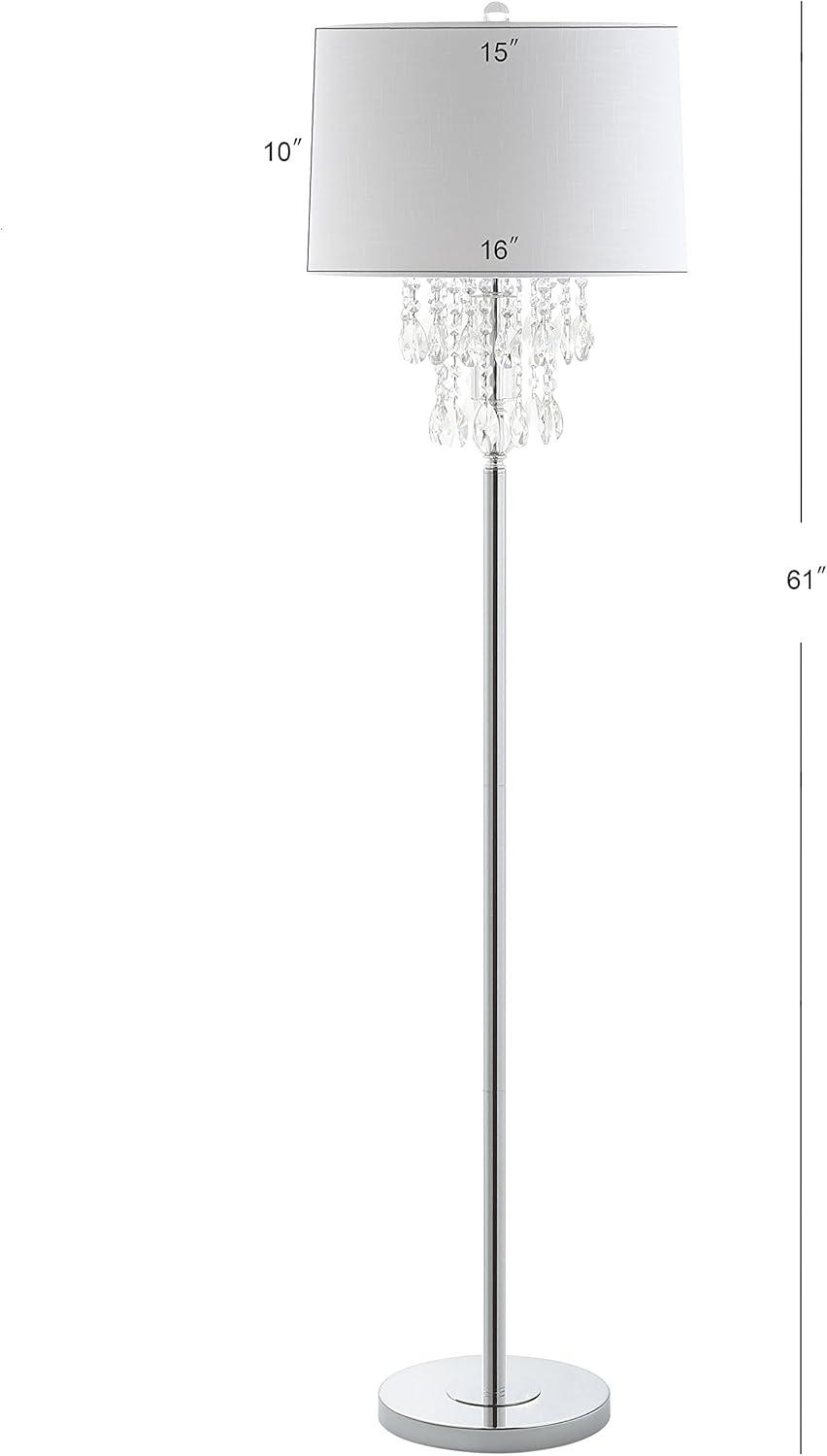 Jonathan Y Lighting Jyl2034 Abigail 1 Light 61" Tall Led Buffet Floor Lamp - Chrome